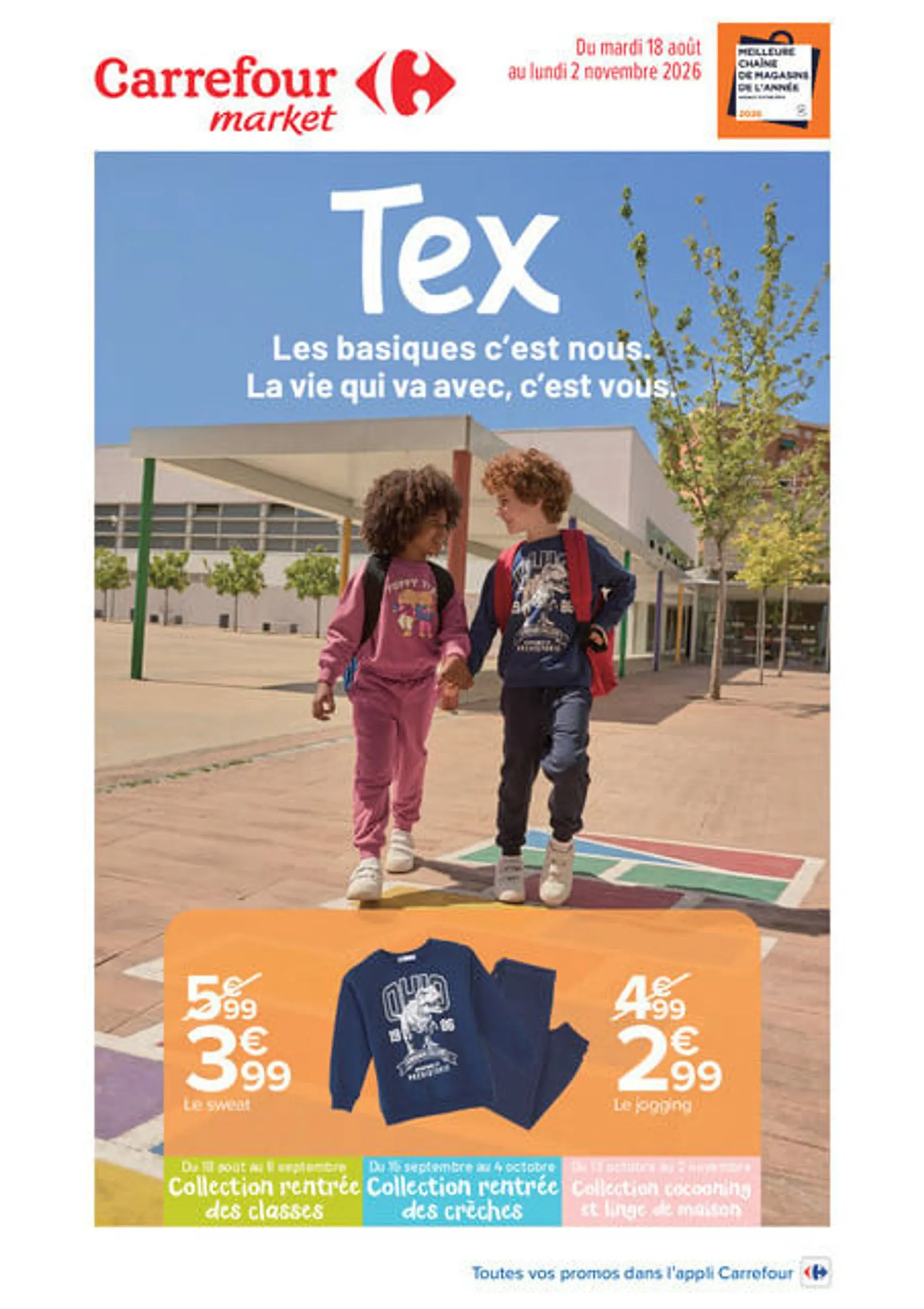 Current Carrefour Market - Tex leaflet valid from du mardi 18/08/2026 to du lundi 02/11/2026 du 18 août au 2 novembre 2026 - Catalogue page 1
