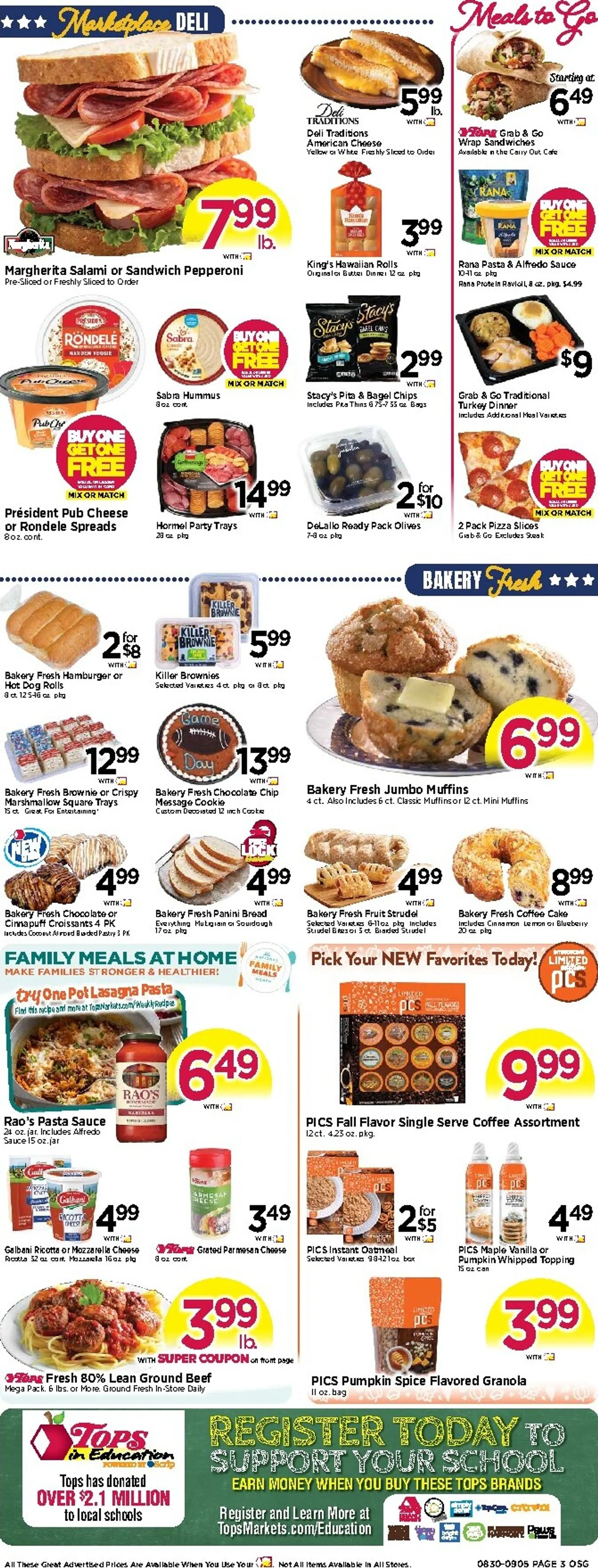 Weekly ad Current Tops Markets leaflet valid from Sunday 08/30/2026 to Saturday 09/05/2026 from August 30 to September 5 2026 - Page 5