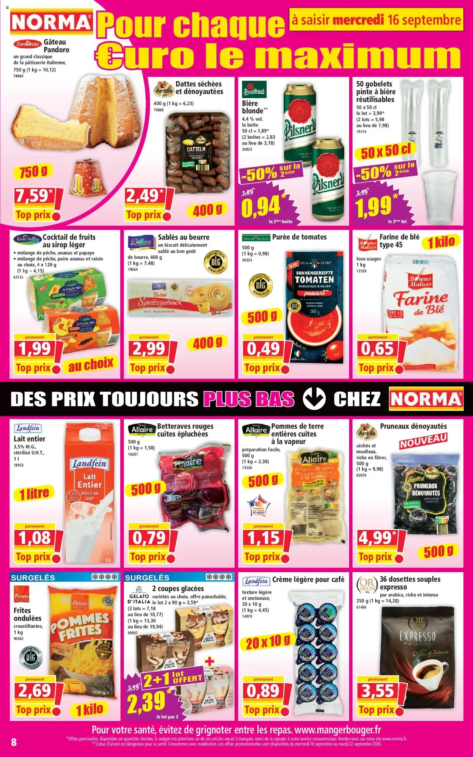 Norma Votre Discounter Régional du 16 septembre au 22 septembre 2026 - Catalogue page 8