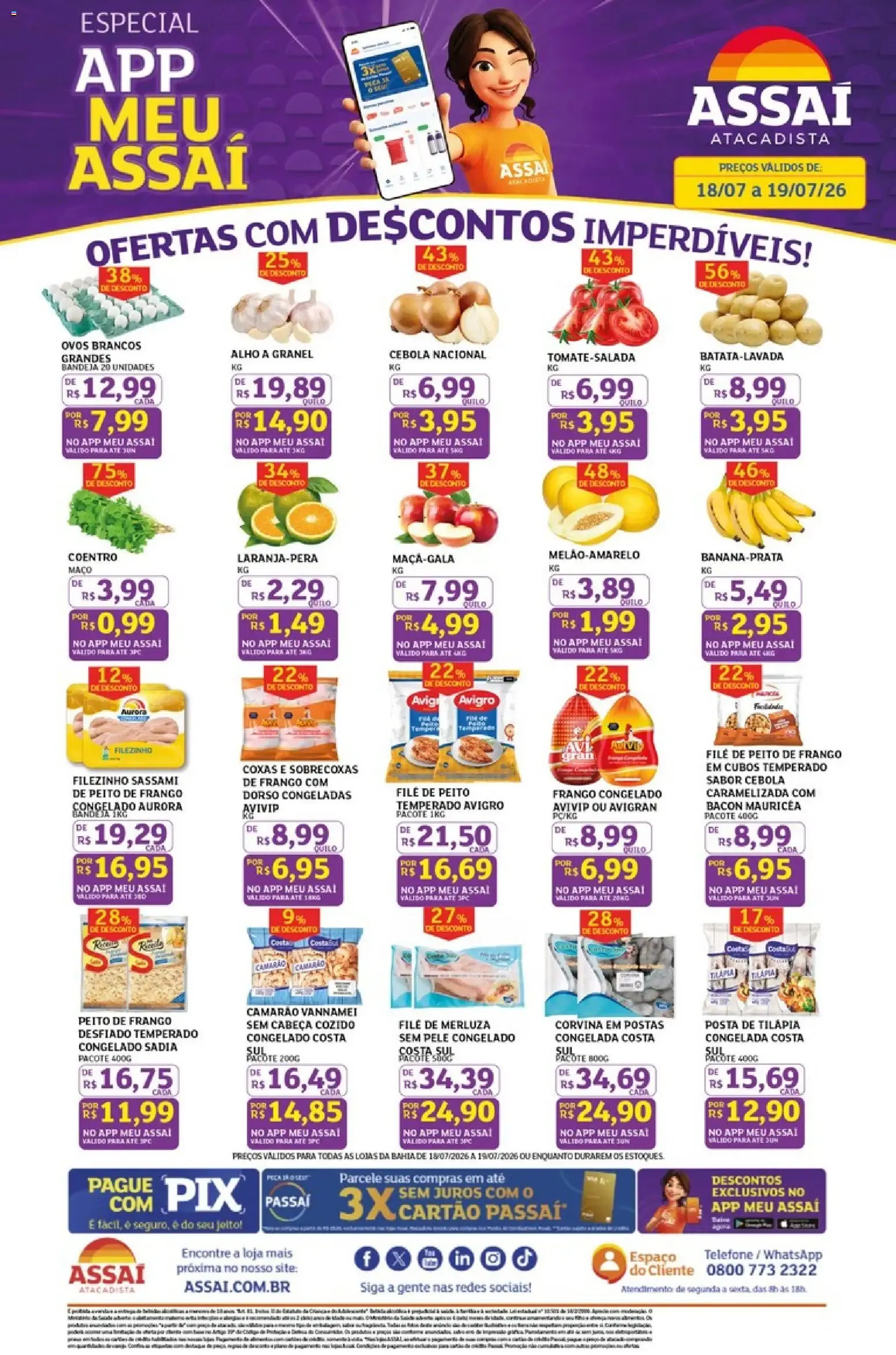 Encarte de Assaí Atacadista ofertas - BA de 18/07/2026 | Promoções Online 18 de julho até 19 de julho 2026 - Pagina 1