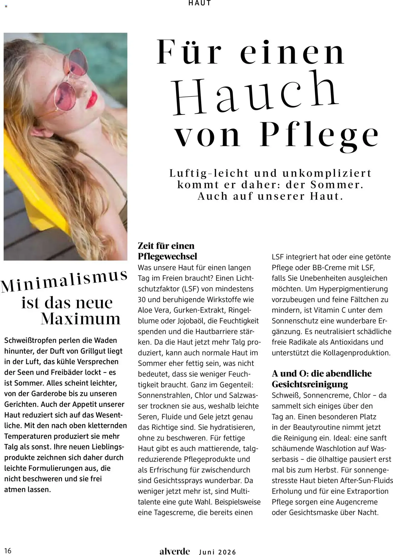 dm Magazin alverde von 1. Juni bis 30. Juni 2026 - Prospekt seite 16