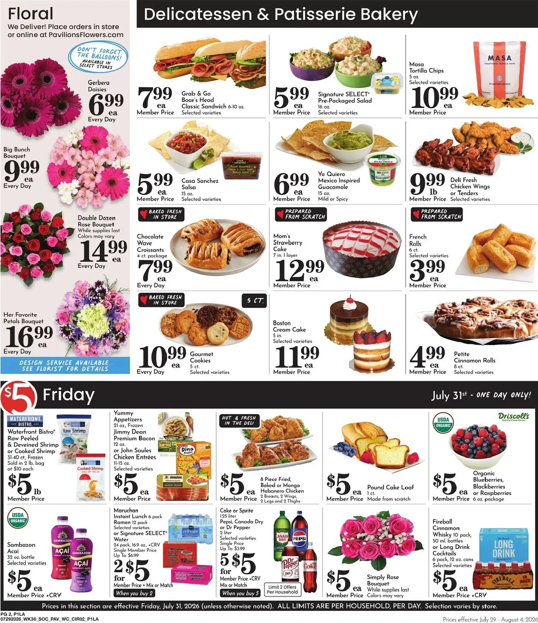 Weekly ad Current Pavilions leaflet valid from Wednesday 07/29/2026 to Tuesday 08/04/2026 from July 29 to August 4 2026 - Page 2