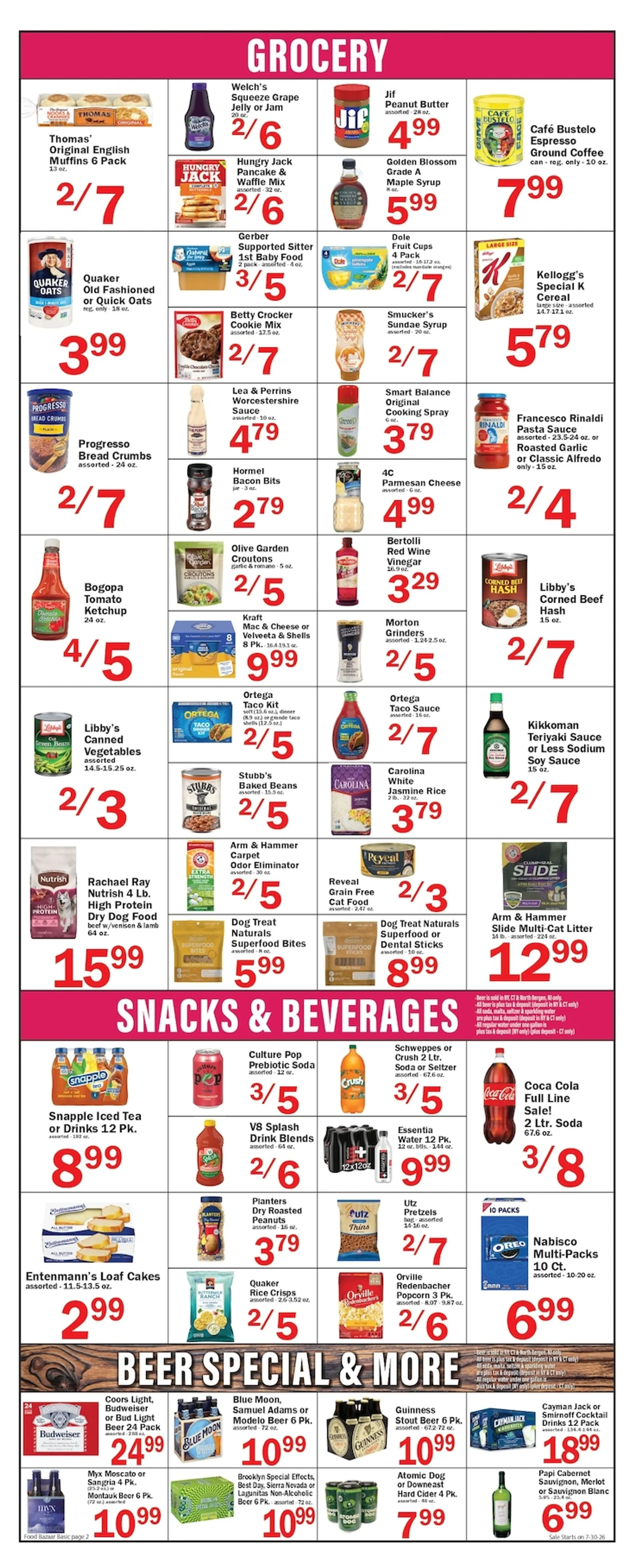 Weekly ad Food Bazaar Supermarket - Summer Cash Giveaway from July 30 to August 5 2026 - Page 2