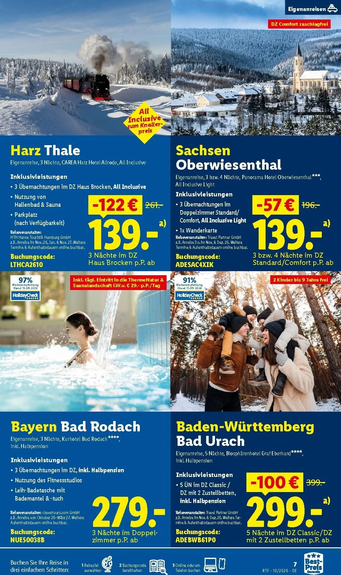 Lidl - Reise-Highlights Prospekt – von Mittwoch 14.10.2026 bis Sonntag 15.11.2026 von 14. Oktober bis 15. November 2026 - Prospekt seite 7