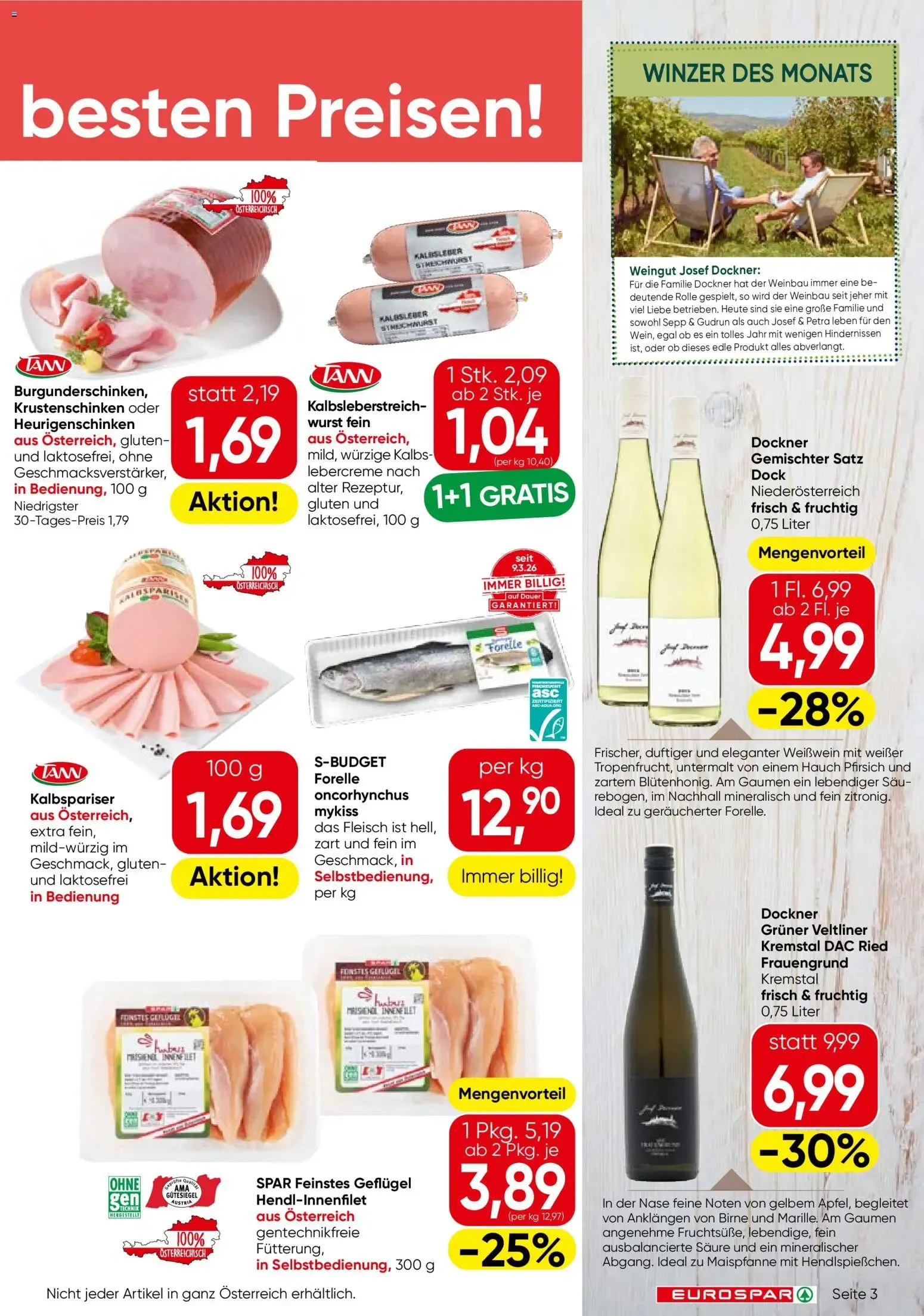 Eurospar Flugblatt von 13.08.2026 - Aktuelle Angebote von 13. August bis 26. August 2026 - Flugblätt seite 3