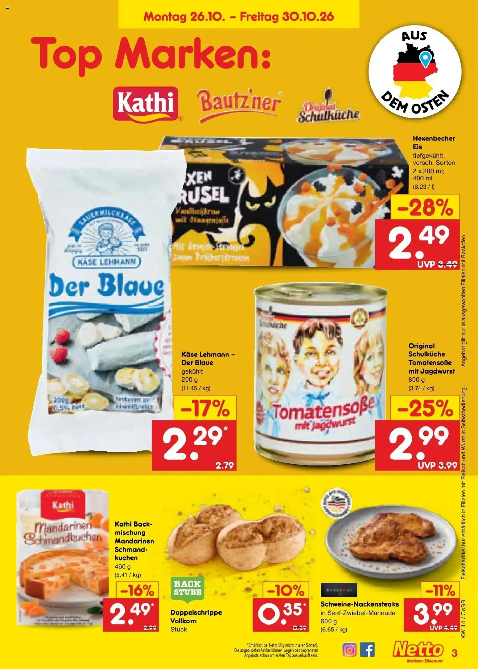 Netto Marken-Discount Prospekt Leipzig (ab 26.10.2026) » Angebote von 26. Oktober bis 30. Oktober 2026 - Prospekt seite 3