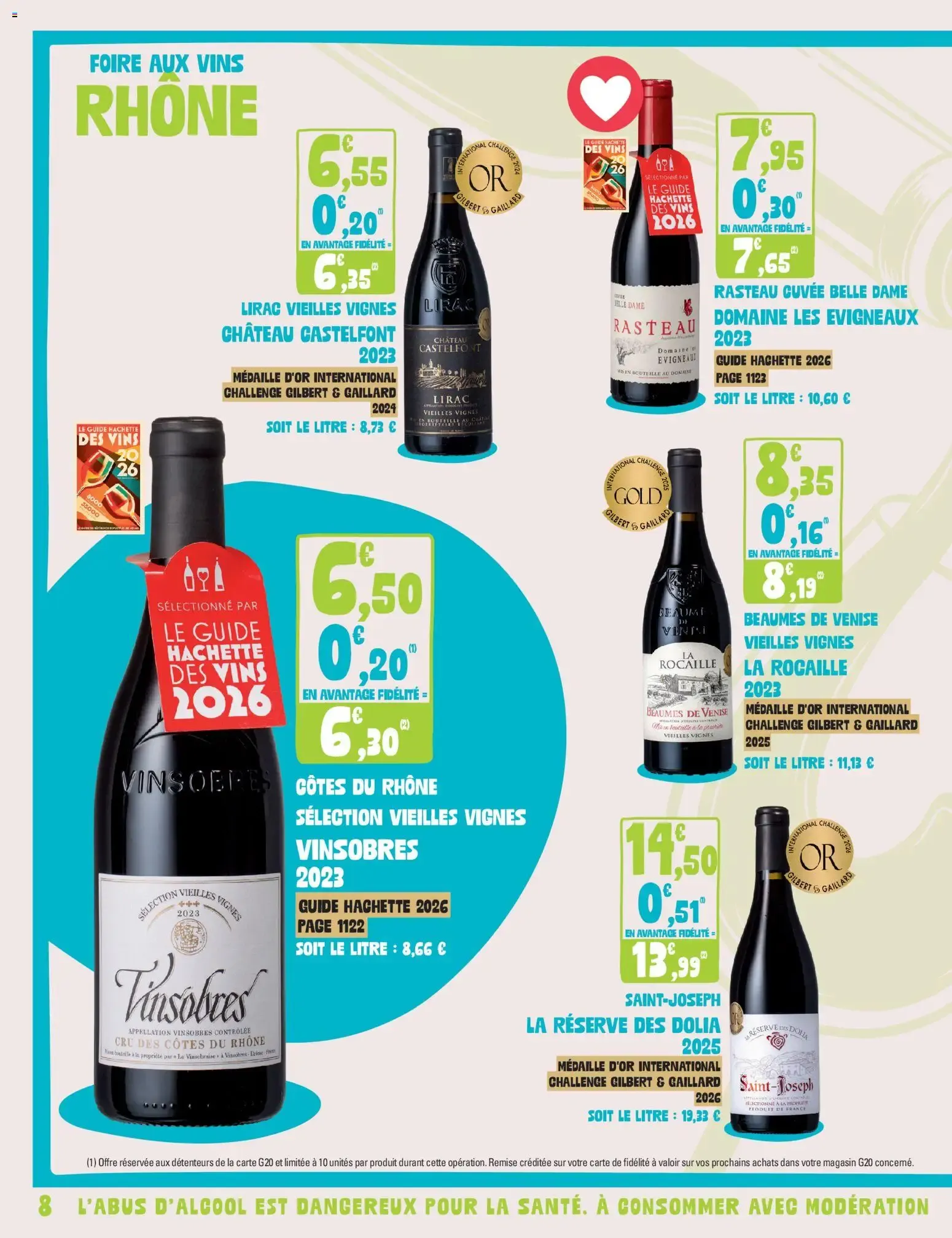 Foire aux Vins Supermarchés G20 du 23 septembre au 11 octobre 2026 - Catalogue page 8