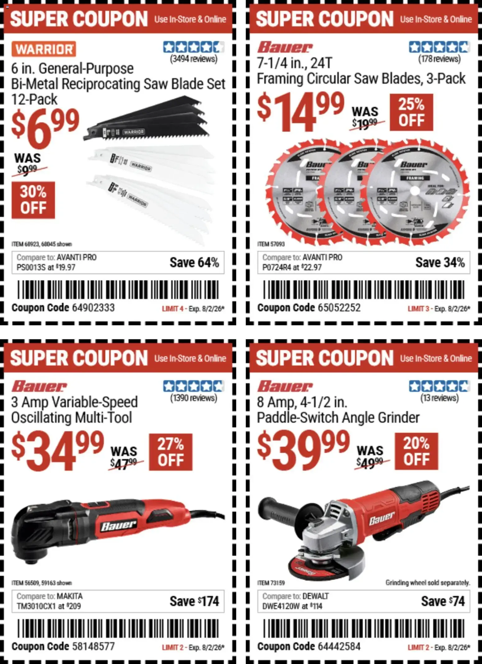 Weekly ad Harbor Freight Coupon Deals from July 20 to August 2 2026 - Page 28
