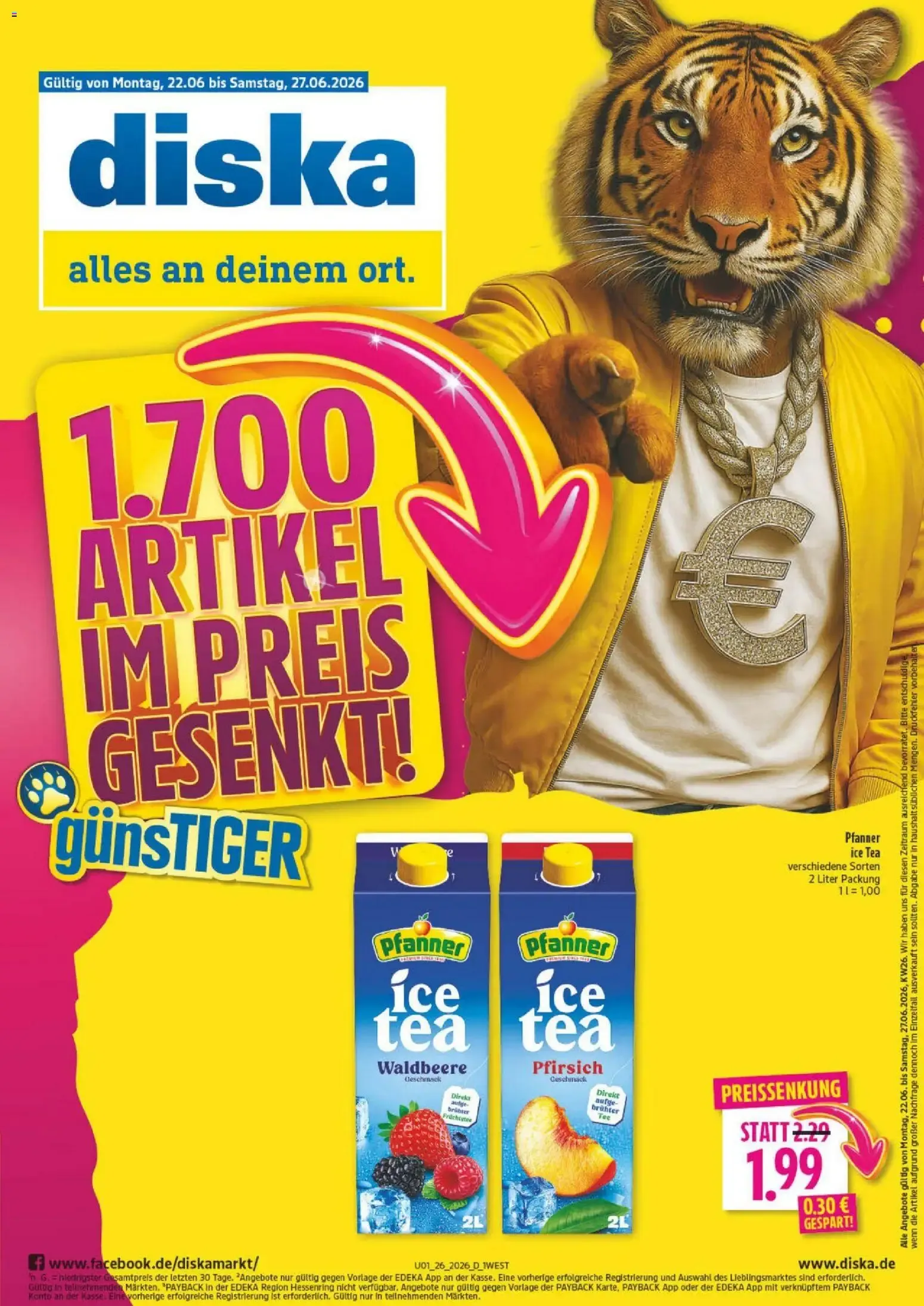 Diska - Diska Angebote Bayern KW26 (ab 22.06.2026) zum Blättern von 22. Juni bis 27. Juni 2026 - Prospekt seite 1