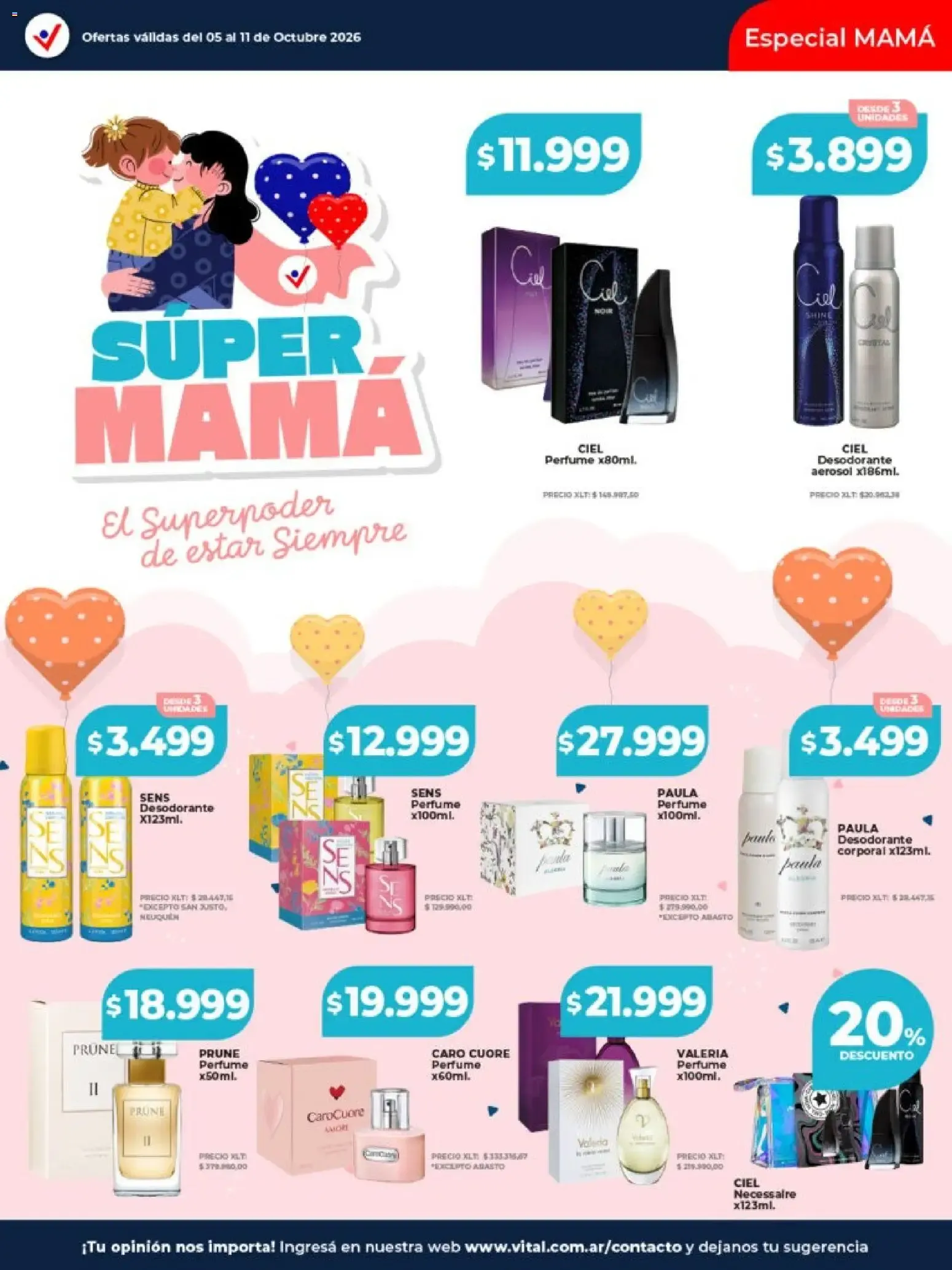 Ofertas de Vital - Especial Mamá || del 05/10/2026 - 11/10/2026 || Catálogo 5 de octubre al 11 de octubre 2026 - Página 1 del catálogo