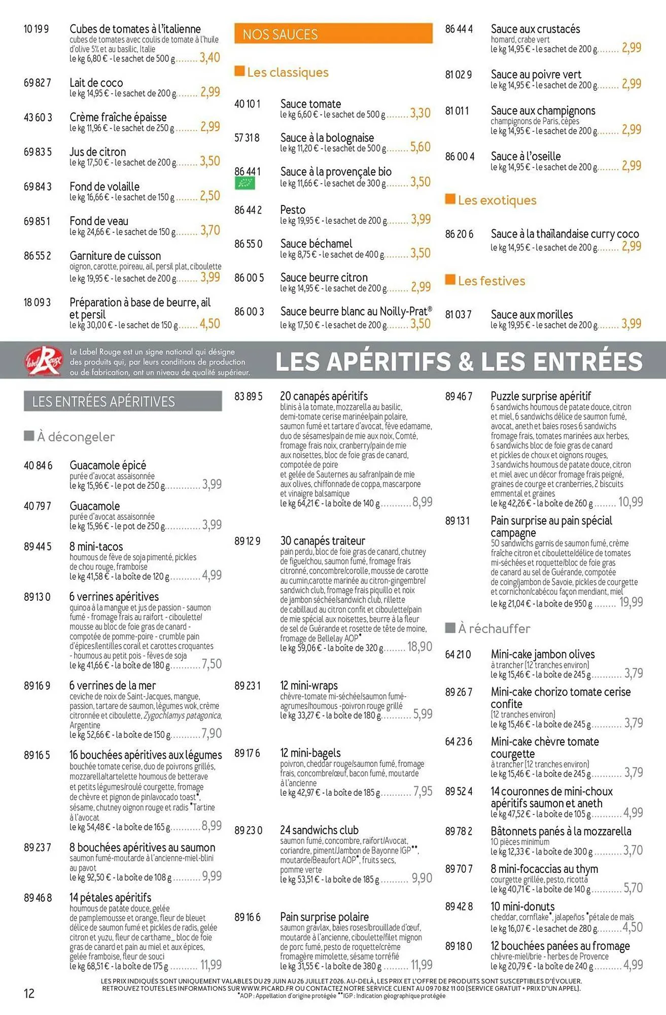 Picard Catalogue Du 29/06/2026 au 13/09/2026 du 29 juin au 13 septembre 2026 - Catalogue page 12