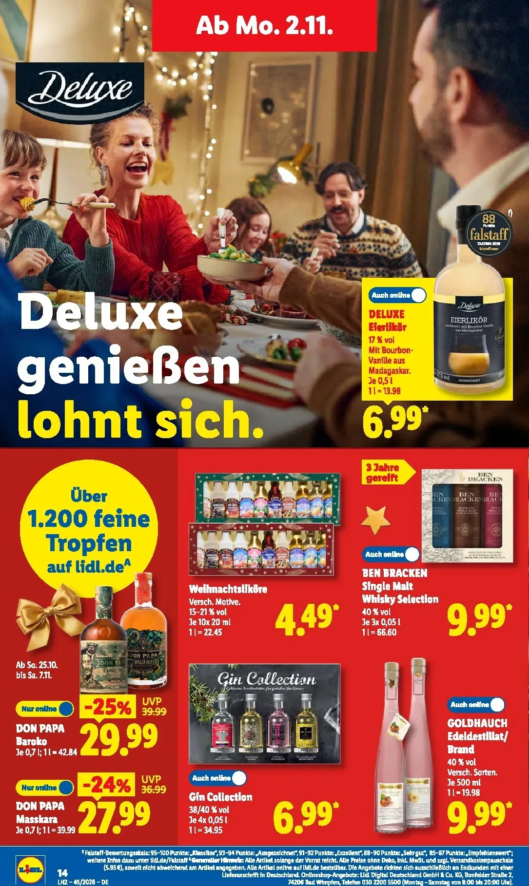 Lidl Sparen beim Preisführer von 2. November bis 7. November 2026 - Prospekt seite 25