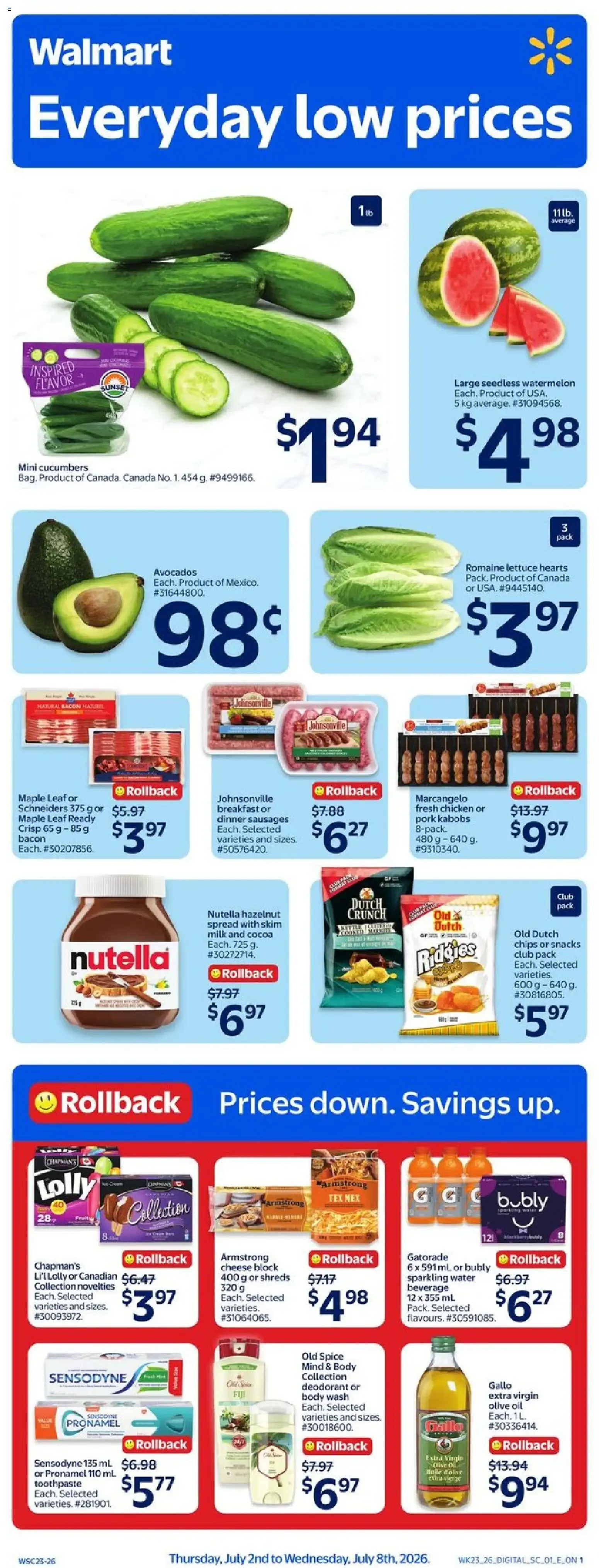 Walmart weekly flyer from Jul 2, 2026 > weekly specials & deals from July 2 to July 8 2026 - flyer page 1