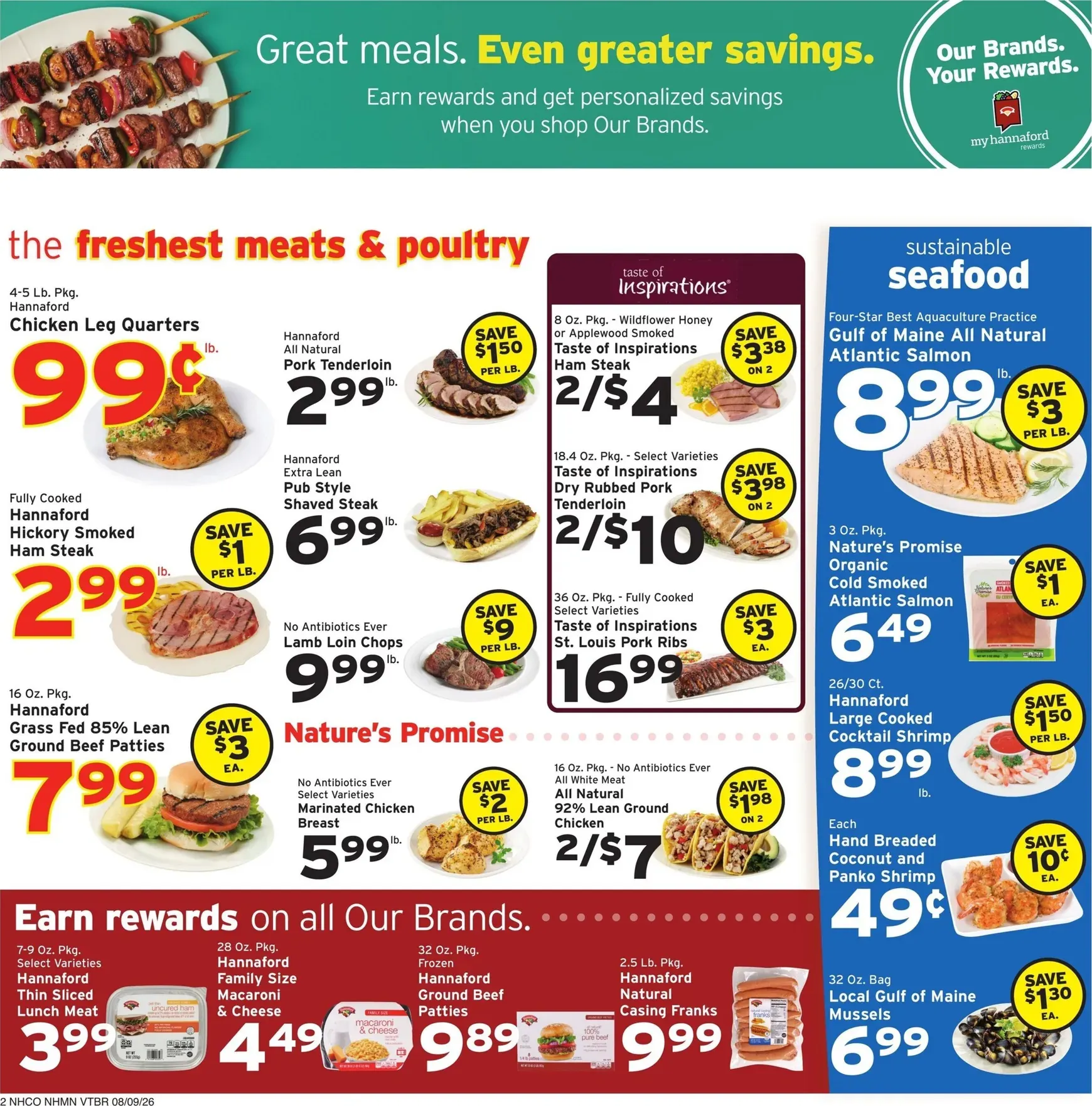 Weekly ad Hannaford Savings you can count on. from August 9 to August 15 2026 - Page 2