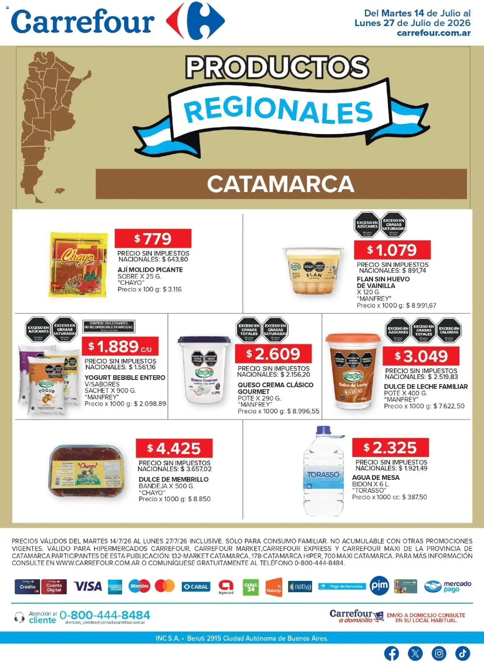 Ofertas de Carrefour - Productos Regionales | Catamarca || del 14/07/2026 - 28/07/2026 || Promociones 14 de julio al 27 de julio 2026 - Página 1 del catálogo