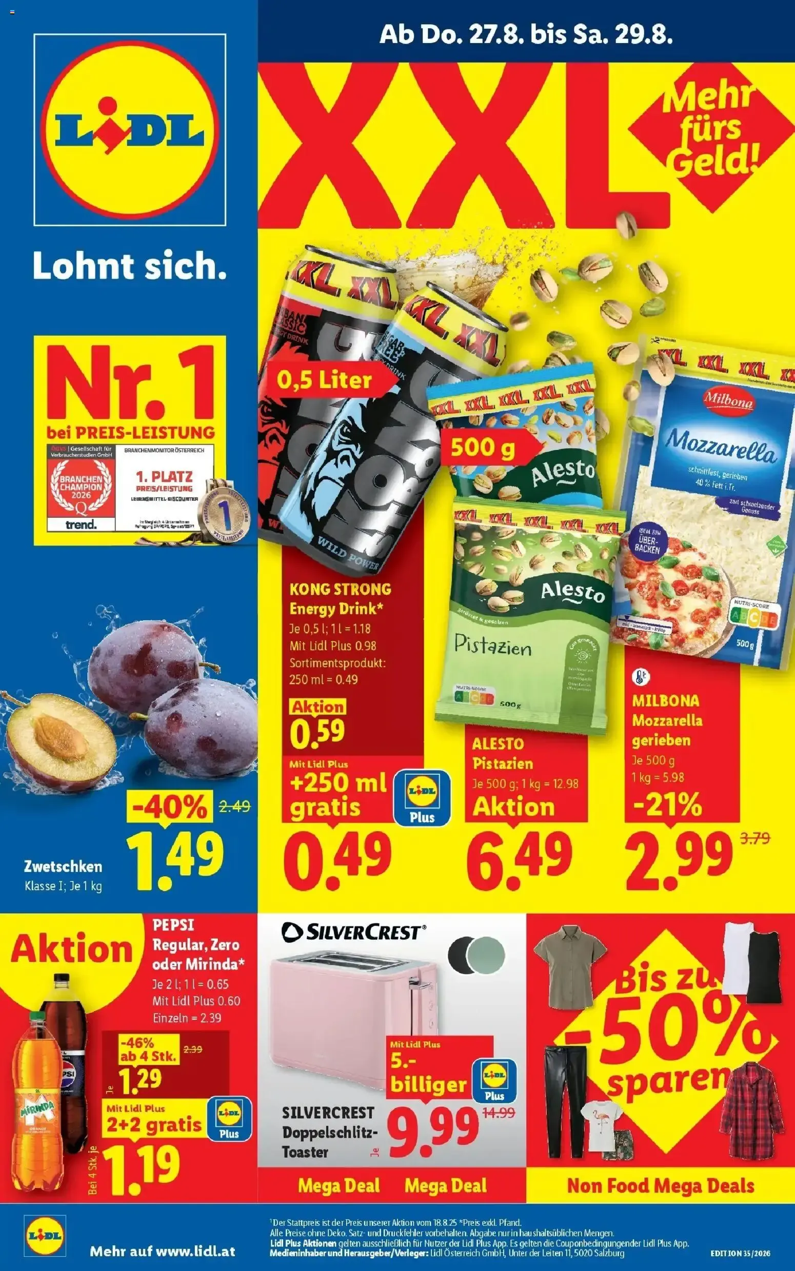 Lidl XXL Angebote von 27. August bis 29. August 2026 - Flugblätt seite  1