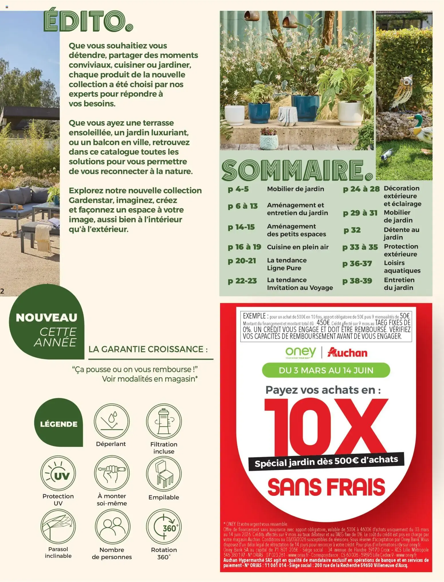 Auchan - Jardinage, meubles jardin à partir du 03/03/2026 - promo en ligne du 3 mars au 14 juin 2026 - Catalogue page 2