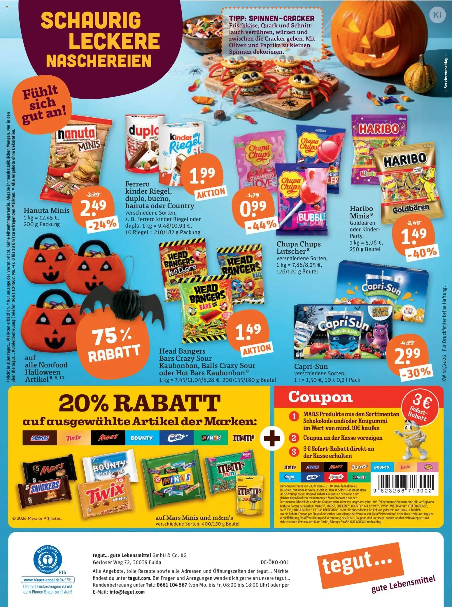 Tegut XXL-Wochen-Endspurt! von 30. Oktober bis 31. Oktober 2026 - Prospekt seite 32