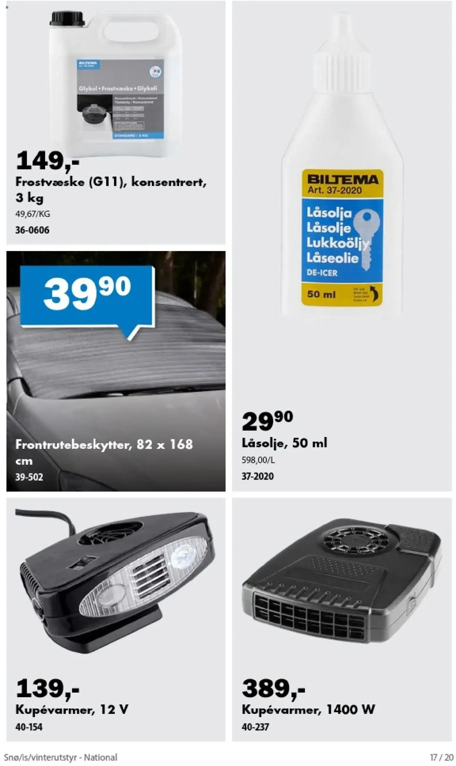 Biltema kundeavis Snø is vinterutstyr (04/10/2026 - 31/03/2027) - Kundeavis og tilbud fra 4. oktober til 31. mars 2027 - kundeavisside 16