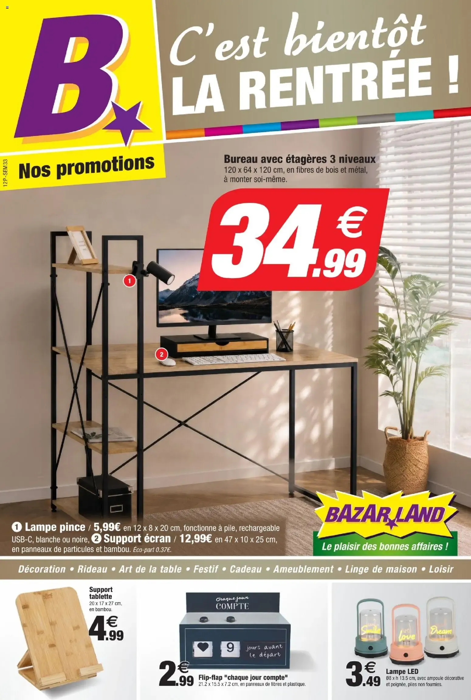 Bazarland catalogue à partir du 12/08/2026 - promo en ligne du 12 août au 23 août 2026 - Catalogue page 1