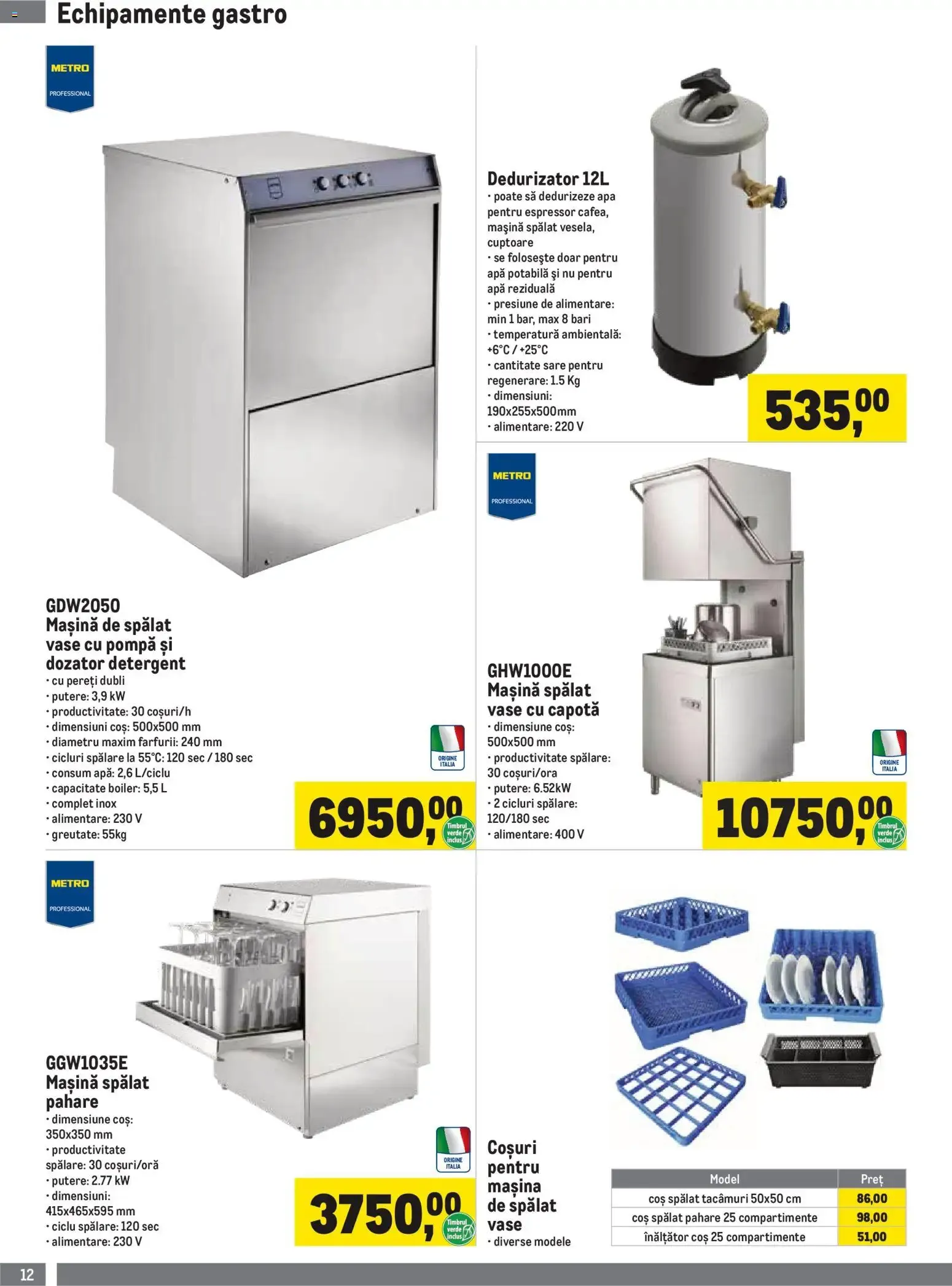 Catalog Metro Catalog Echipamente Pentru Horeca - Oferta 01.07.2026 - 30.09.2026 de la 1 iulie până la 30 septembrie 2026 - Revista Pagina 12