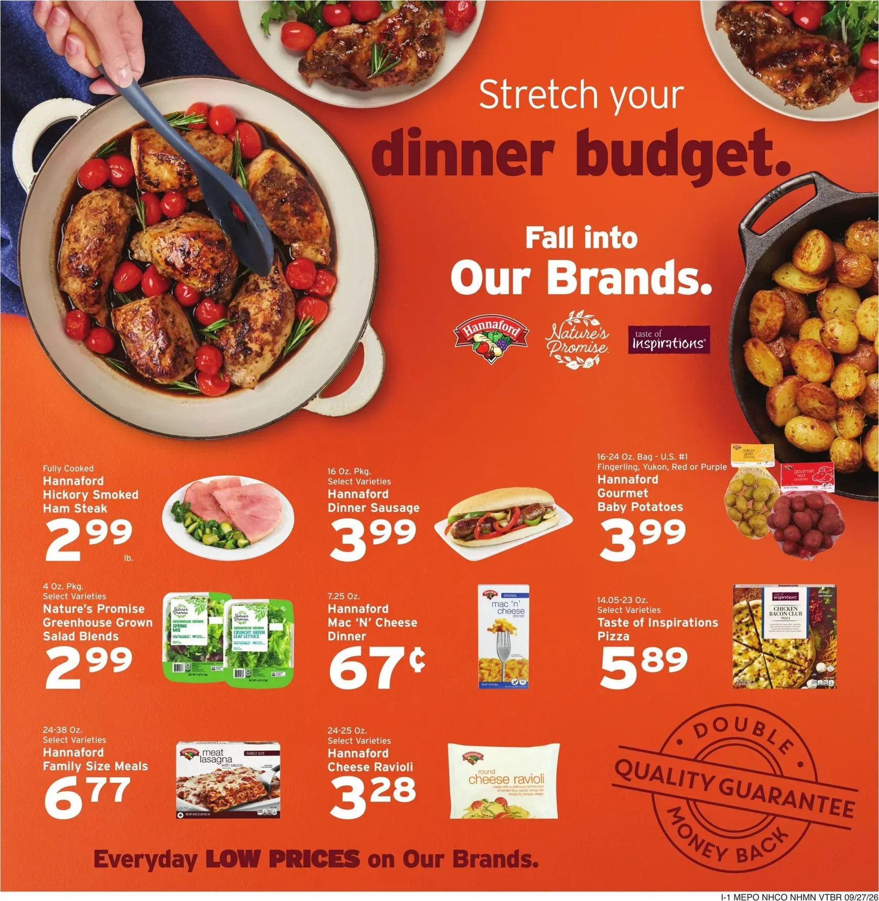 Weekly promotion Fall into savings with Our Brands. spanning from September 27 to October 3 2026 - Page 9 for Catalogue 365