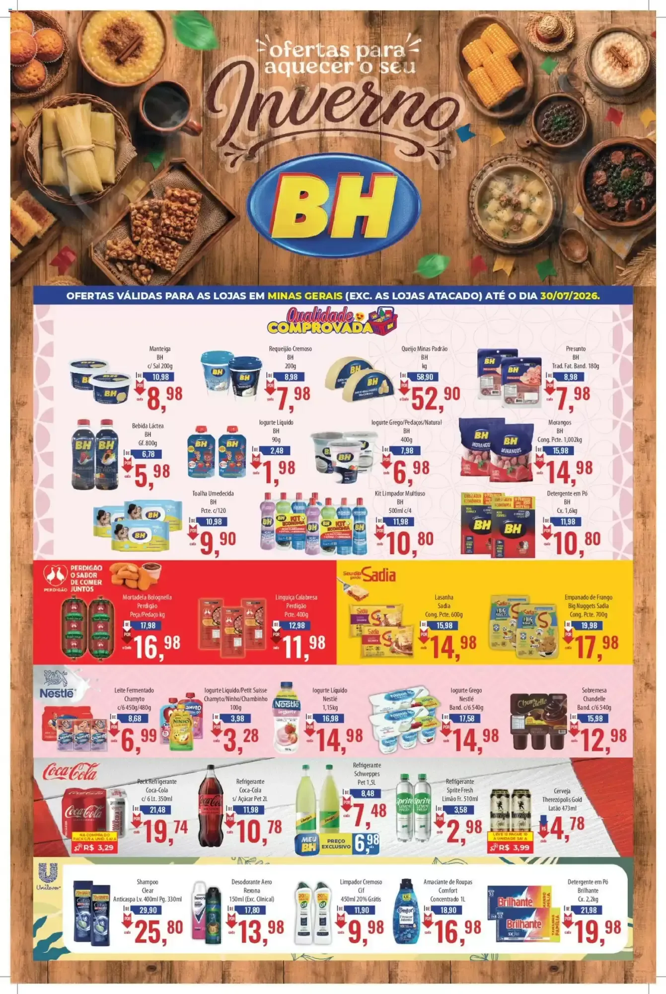 Encarte de Folheto Supermercados BH 16 de julho até 30 de julho 2026 - Pagina 1