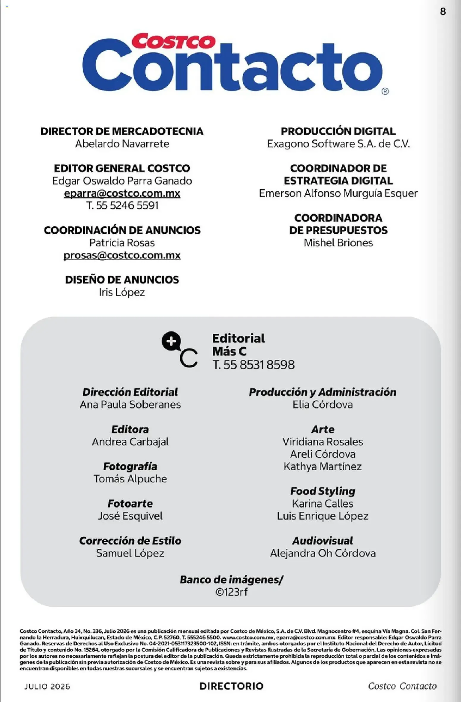 Catálogo de Revista digital Contacto Costco: 50 años 1 de julio al 31 de julio 2026 - Pagina 8