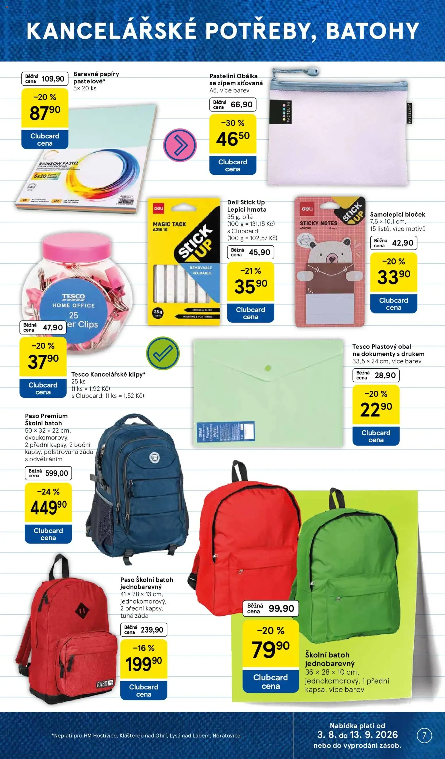 Tesco: Vše do školy - 3. srpna 13. září 2026 - Page 7