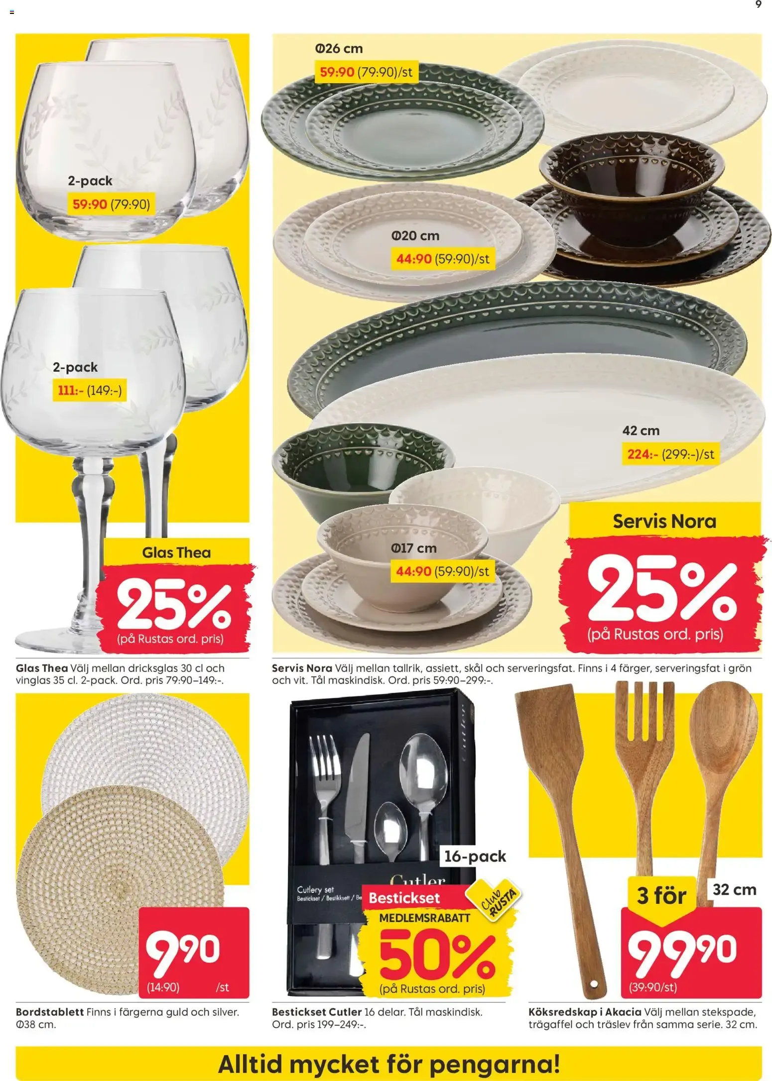 Rusta erbjudanden från 14/09/2026 - 20/09/2026 > Reklamblad nuvarande rabatter från 14 september till 20 september 2026 - Reklamblad sidor 9