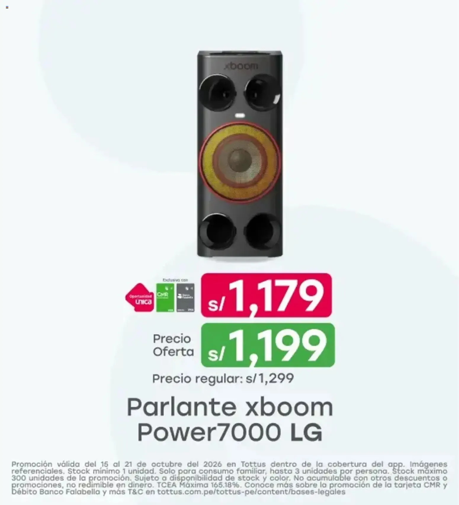 Catalogo de Parlante xboom Power7000 LG 15 de octubre al 21 de octubre 2026 - Pag 1