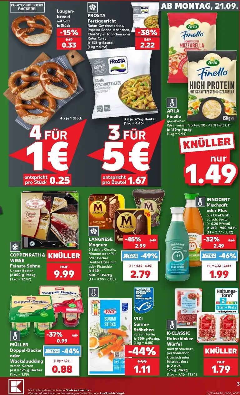 Kaufland - Richtig Sparen Prospekt nächste Woche – von Montag 21.09.2026 bis Mittwoch 23.09.2026 von 21. September bis 23. September 2026 - Prospekt seite 3