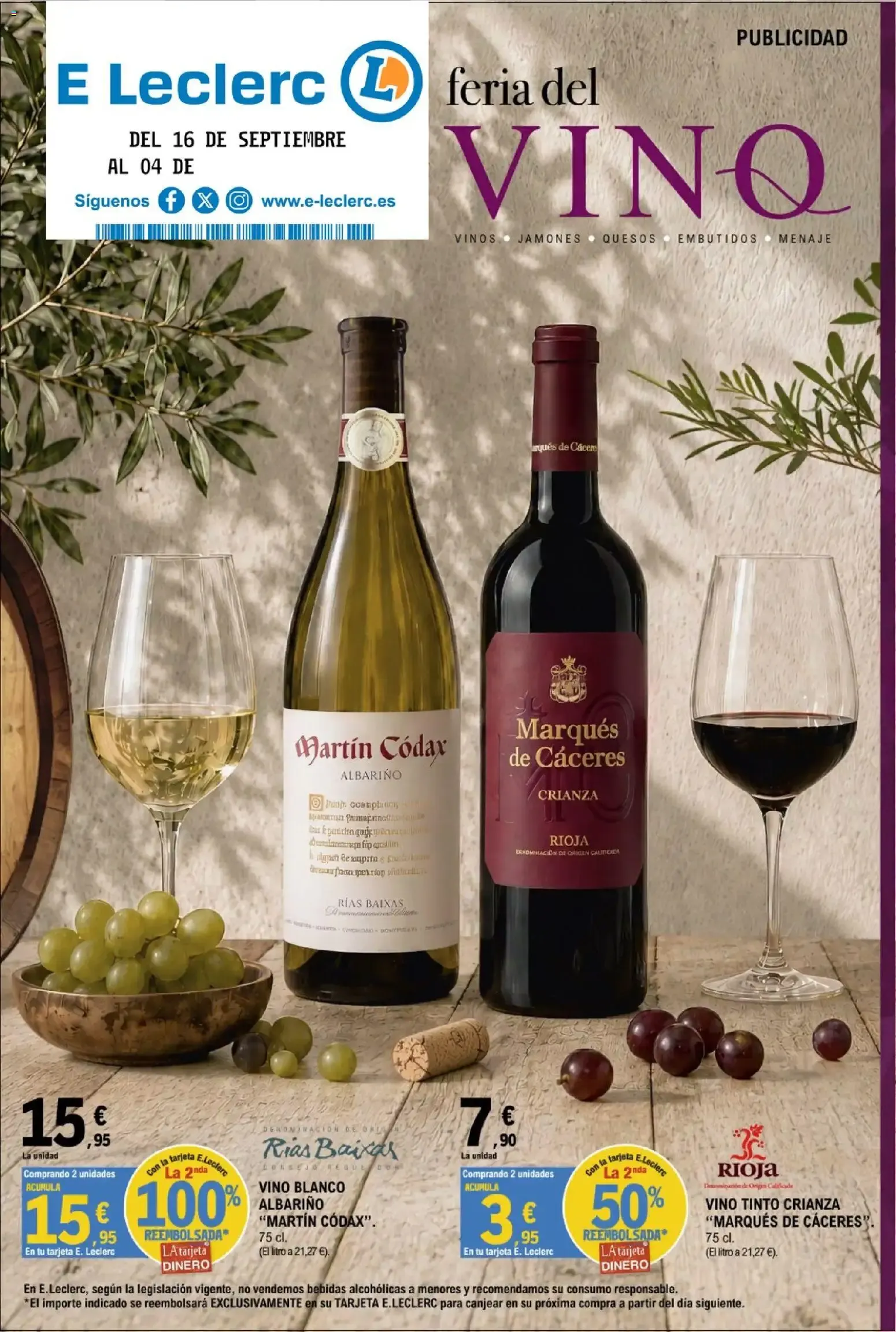 Catálogo de E.Leclerc - Feria del Vino 16 de septiembre al 4 de octubre 2026 - Página 1