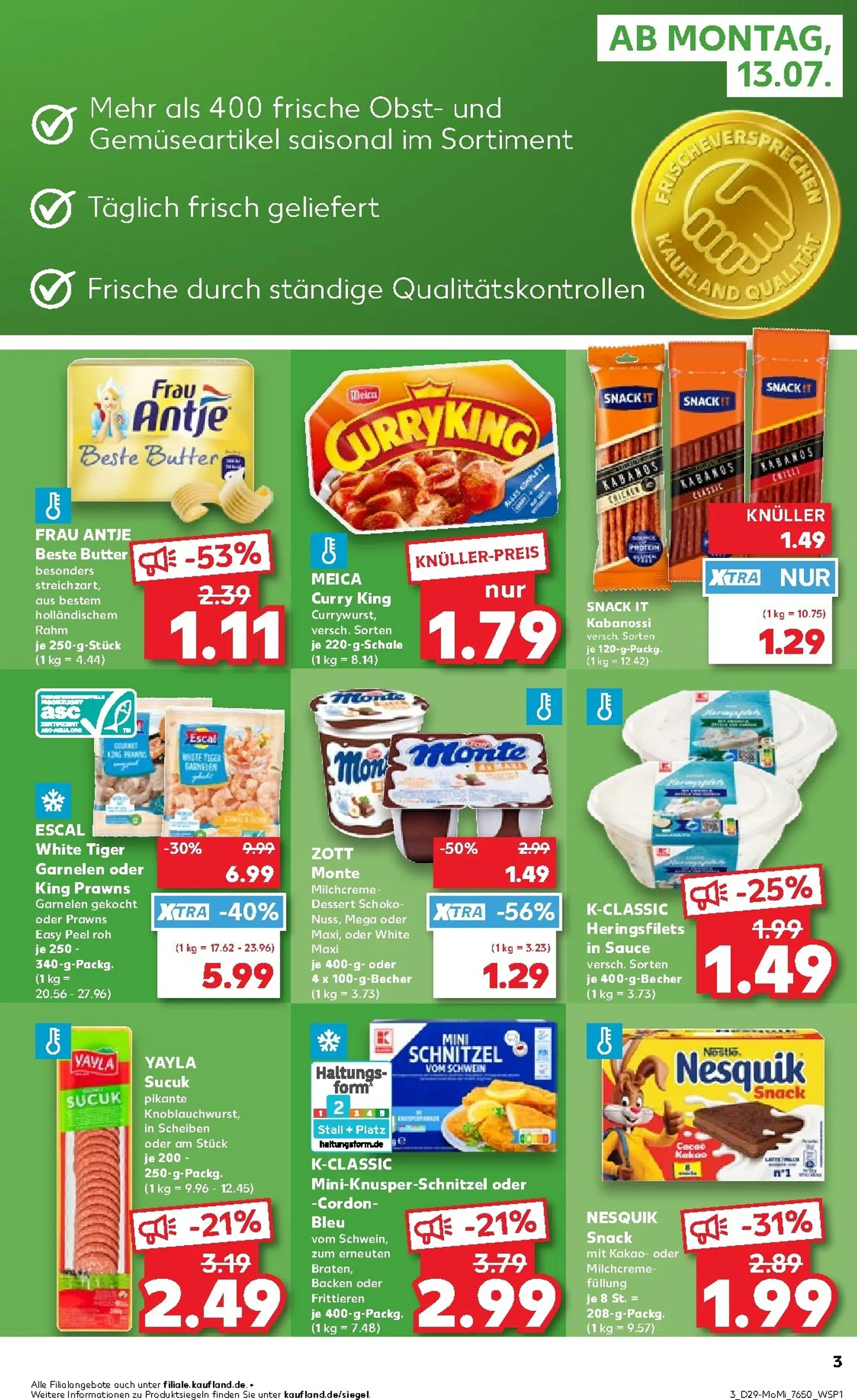 Kaufland - Angebote ab Montag Prospekt nächste Woche – von Montag 13.07.2026 bis Mittwoch 15.07.2026 von 13. Juli bis 15. Juli 2026 - Prospekt seite 3