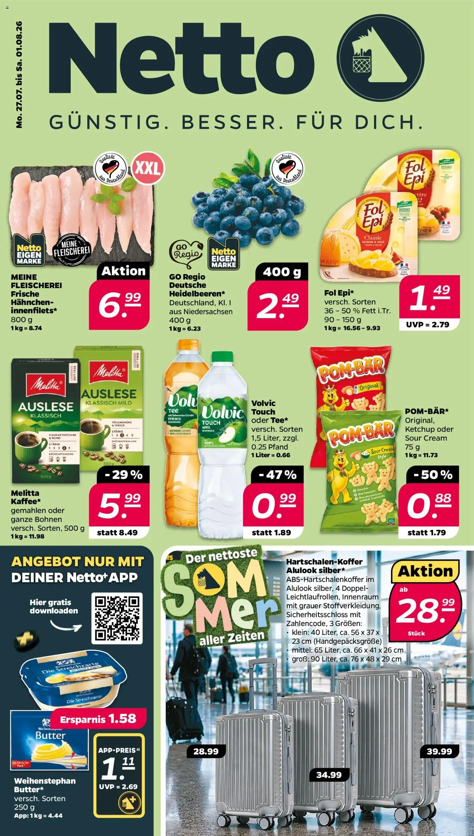 Netto Prospekt ab 27.07.2026 → Angebote nächste Woche von 27. Juli bis 1. August 2026 - Prospekt seite 1