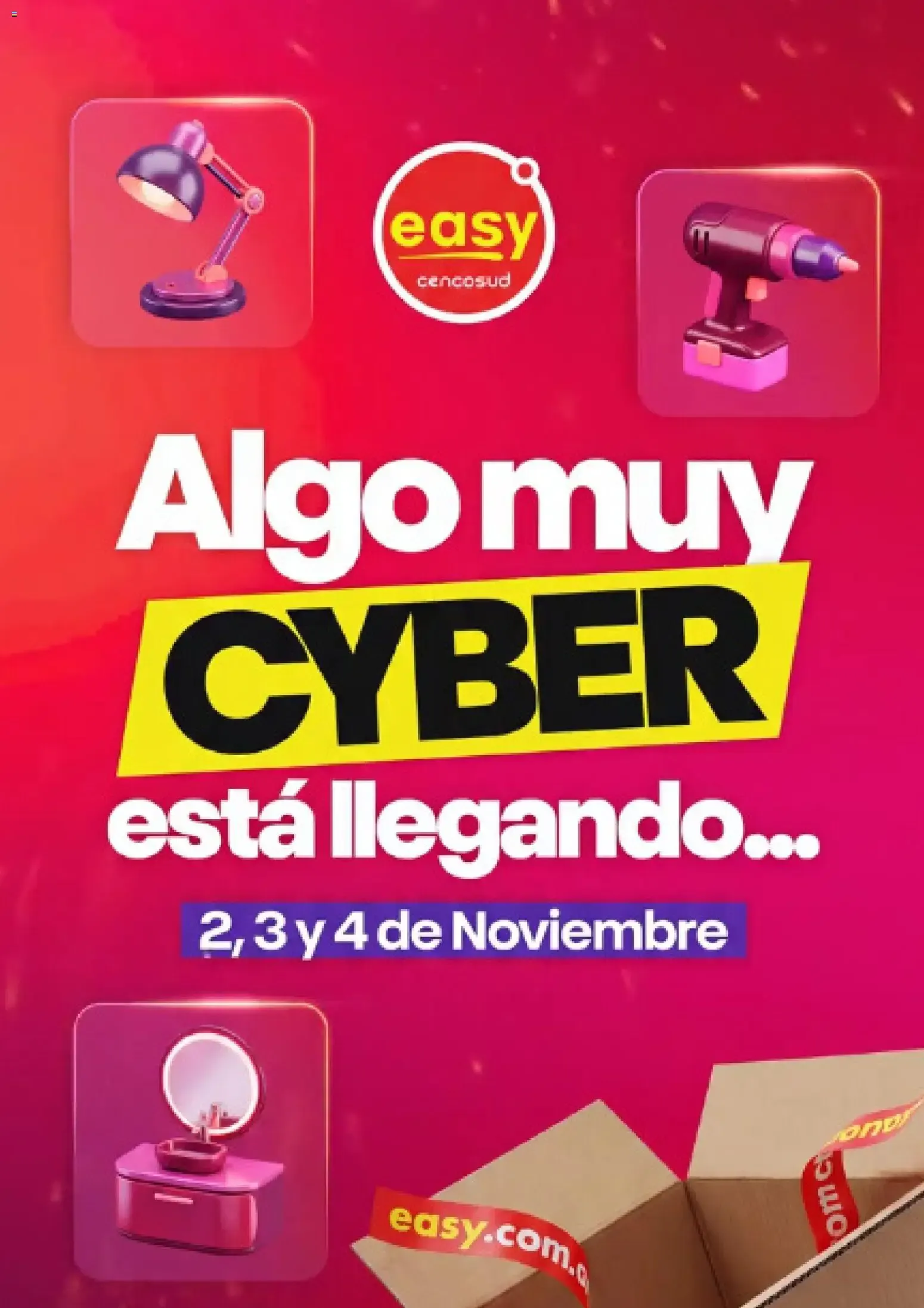 Ofertas de Easy Cencosud: Algo muy CYBER está llegando... 2 de noviembre al 4 de noviembre 2026 - Página 1 del catálogo