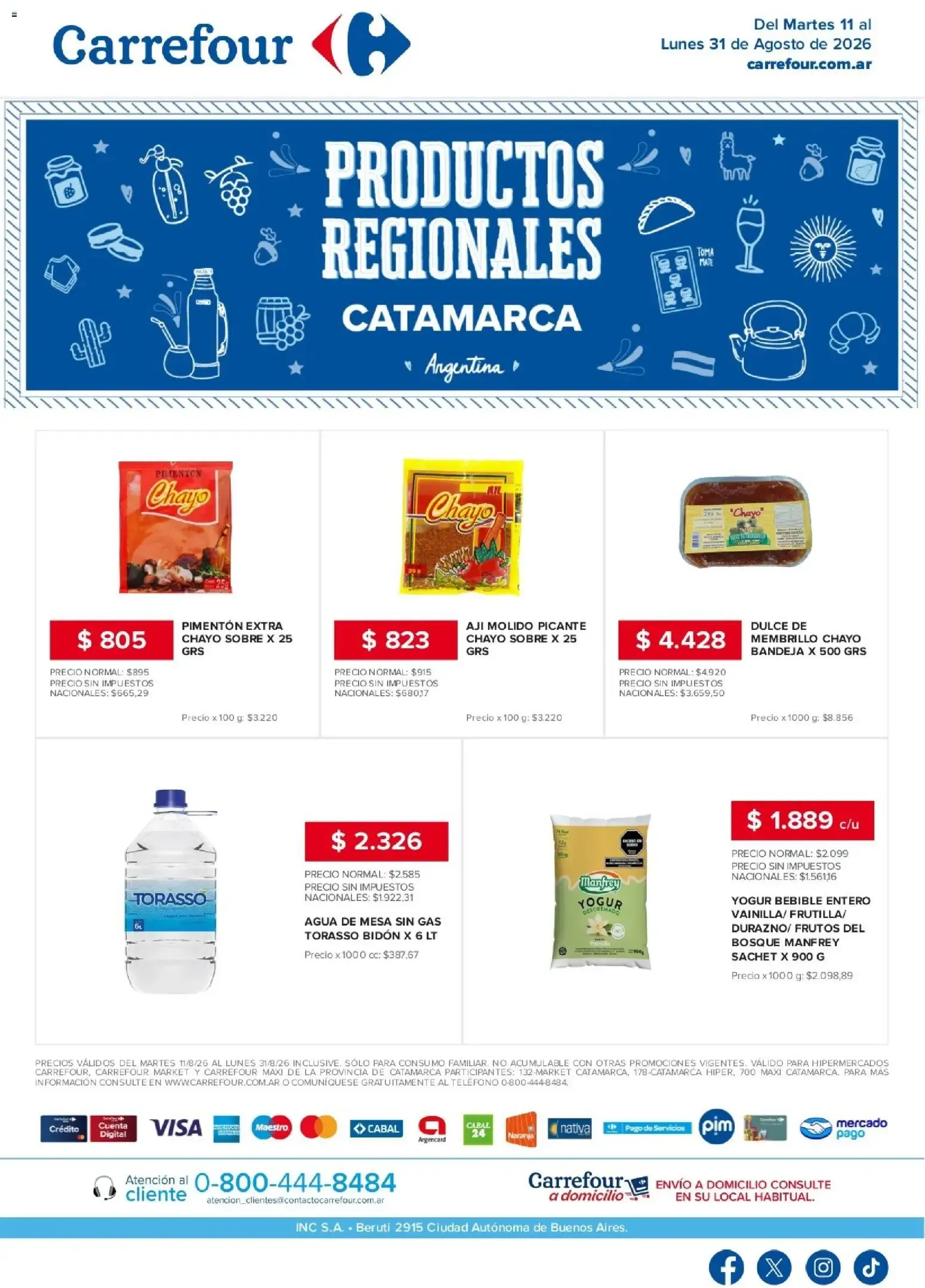 Ofertas de Carrefour - Regionales | Catamarca || del 11/08/2026 - 31/08/2026 || Promociones 11 de agosto al 31 de agosto 2026 - Página 1 del catálogo