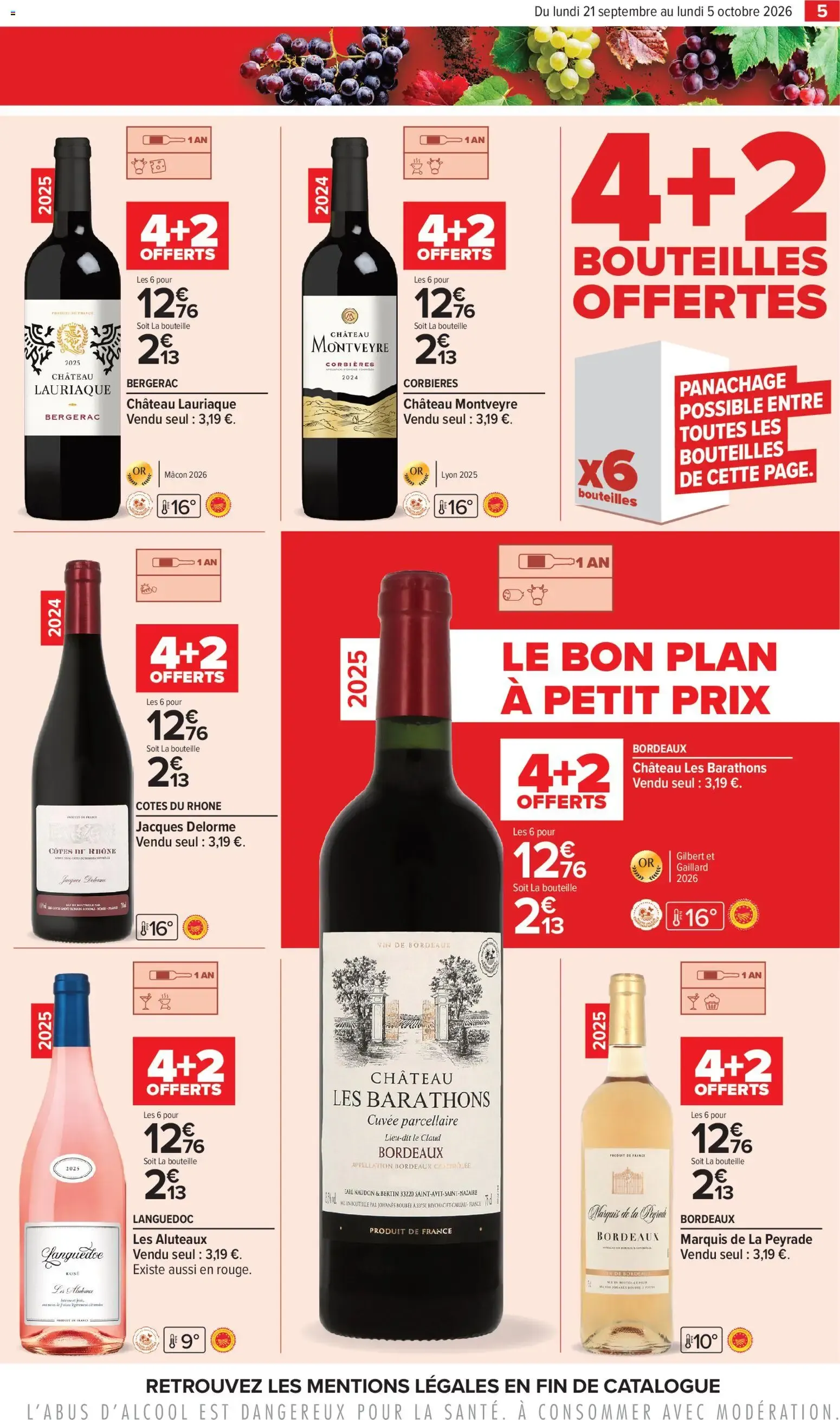 Carrefour Foire aux vins d automne à partir du 21/09/2026 - promo en ligne du 21 septembre au 5 octobre 2026 - Catalogue page 5