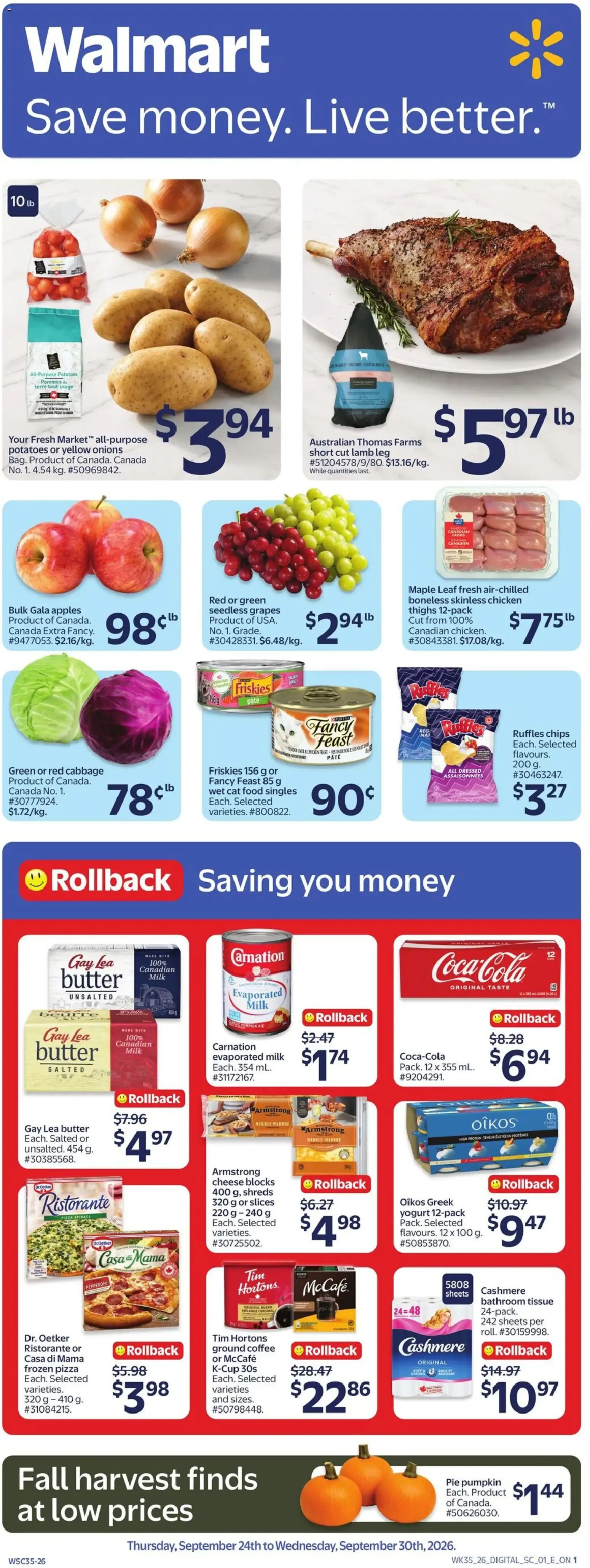 Walmart weekly flyer from Sep 24, 2026 > weekly specials & deals