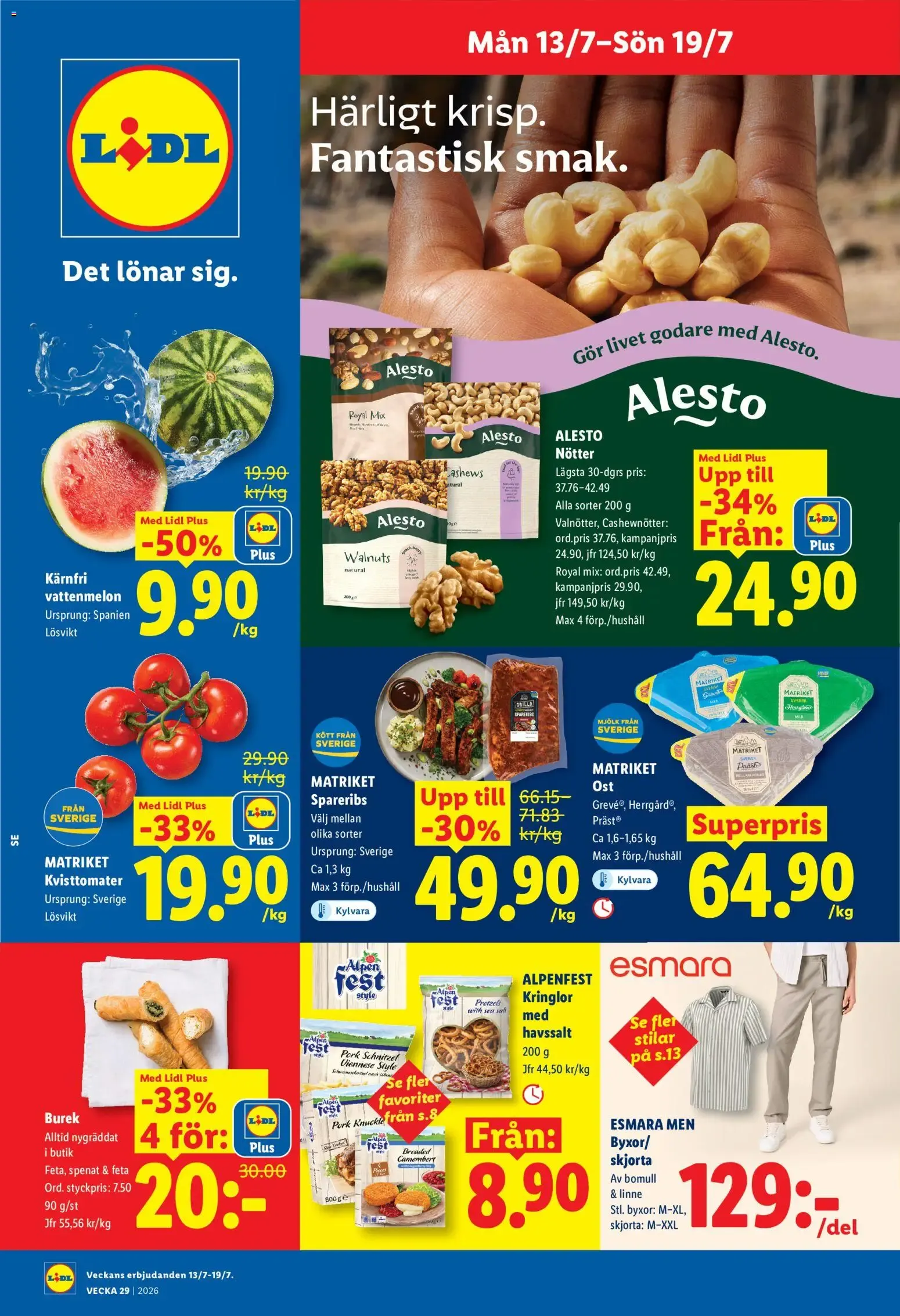Lidl erbjudanden från 13/07/2026 - 19/07/2026 > Reklamblad nuvarande rabatter från 13 juli till 19 juli 2026 - Reklamblad sidor 1