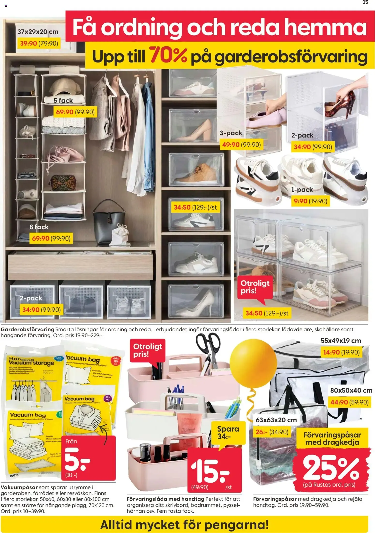 Rusta erbjudanden från 17/08/2026 - 23/08/2026 > Reklamblad nuvarande rabatter från 17 augusti till 23 augusti 2026 - Reklamblad sidor 15