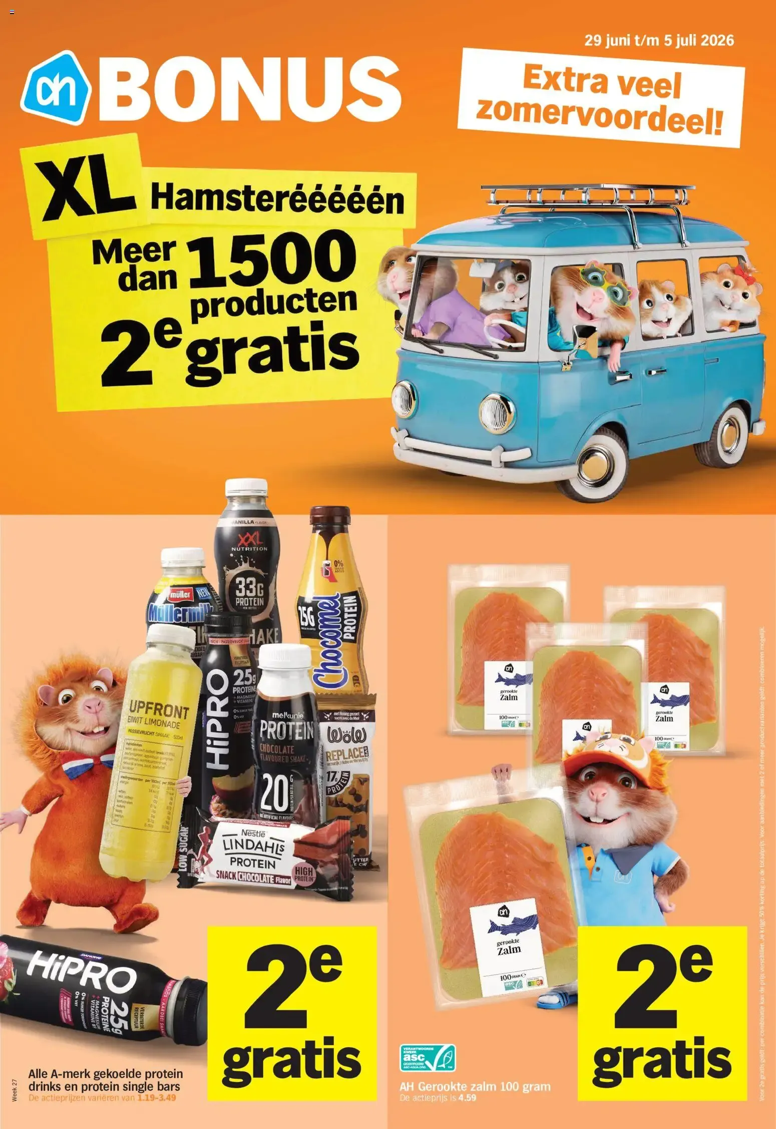 AH BONUS XL Hamsterééééén: Extra veel zomervoordeel! van 29 juni tot 5 juli 2026 - Folder pagina 1