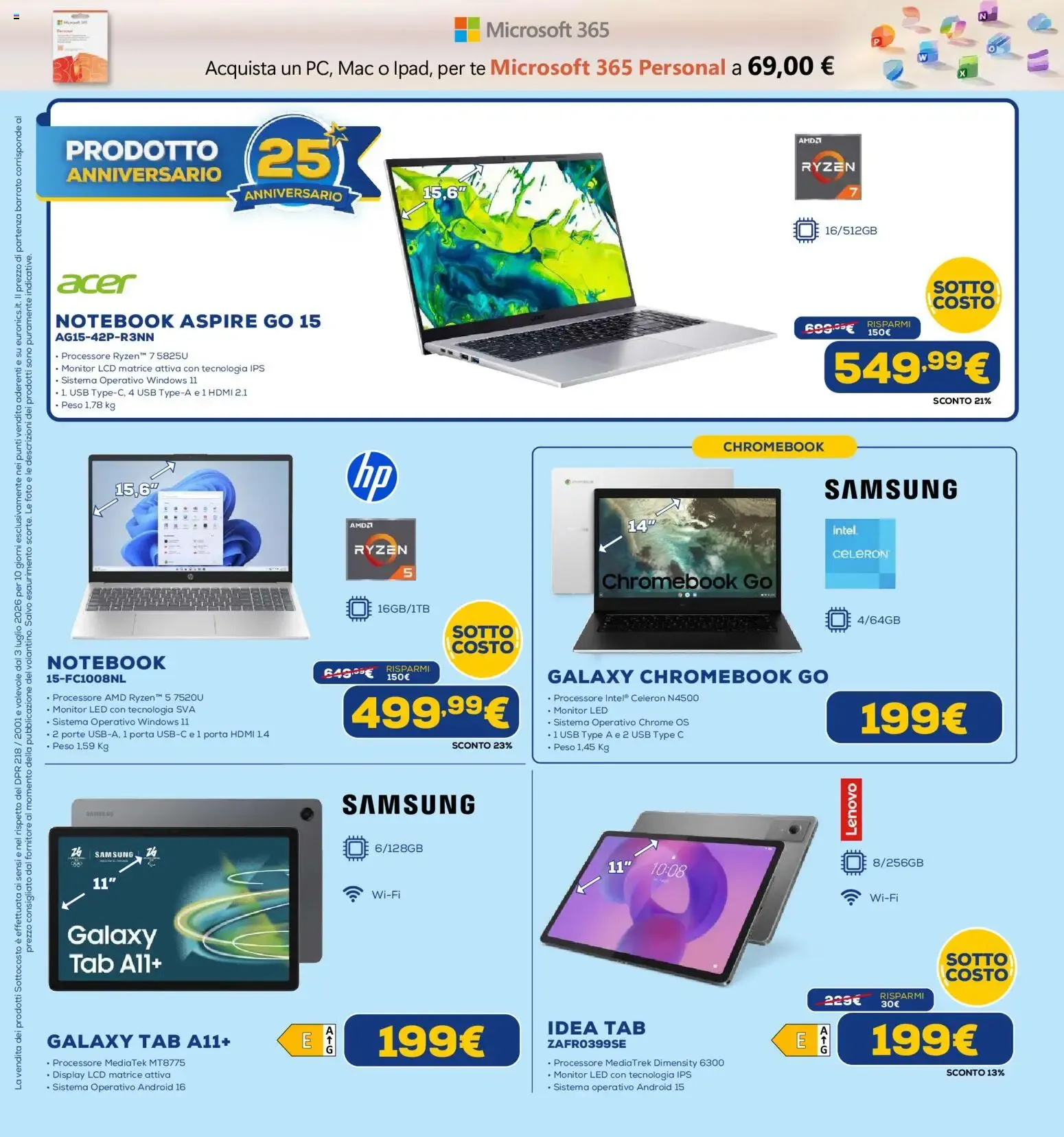 Euronics SOTTO COSTO - Dal 3 al 12 Luglio da 3 luglio a 12 luglio di 2026 - Pagina del volantino 24