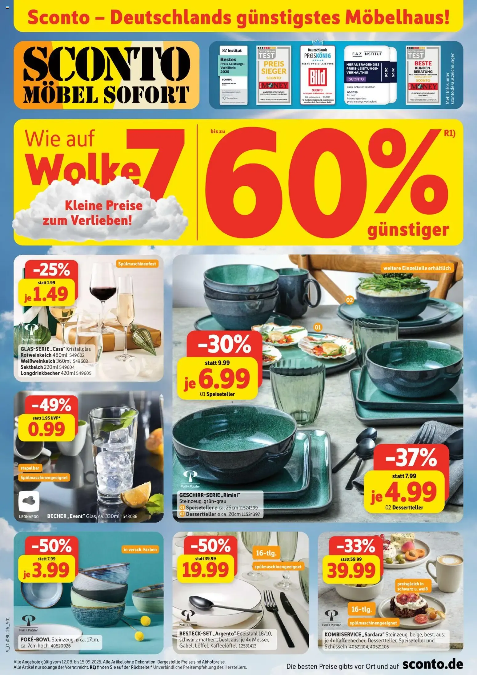 Sconto Spezialprospekt (ab 12.08.2026) zum Blättern von 12. August bis 15. September 2026 - Prospekt seite 1