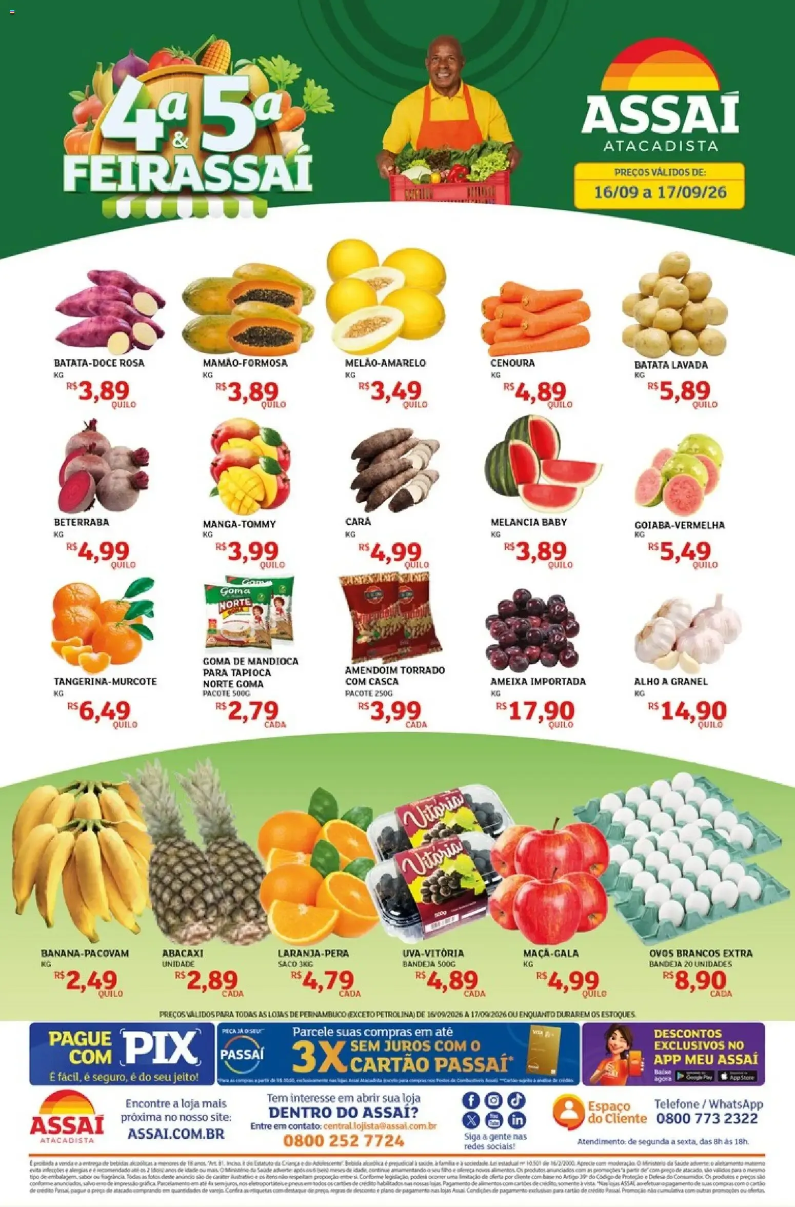 Encarte de Assaí Atacadista ofertas - PE de 16/09/2026 | Promoções Online 16 de setembro até 17 de setembro 2026 - Pagina 1