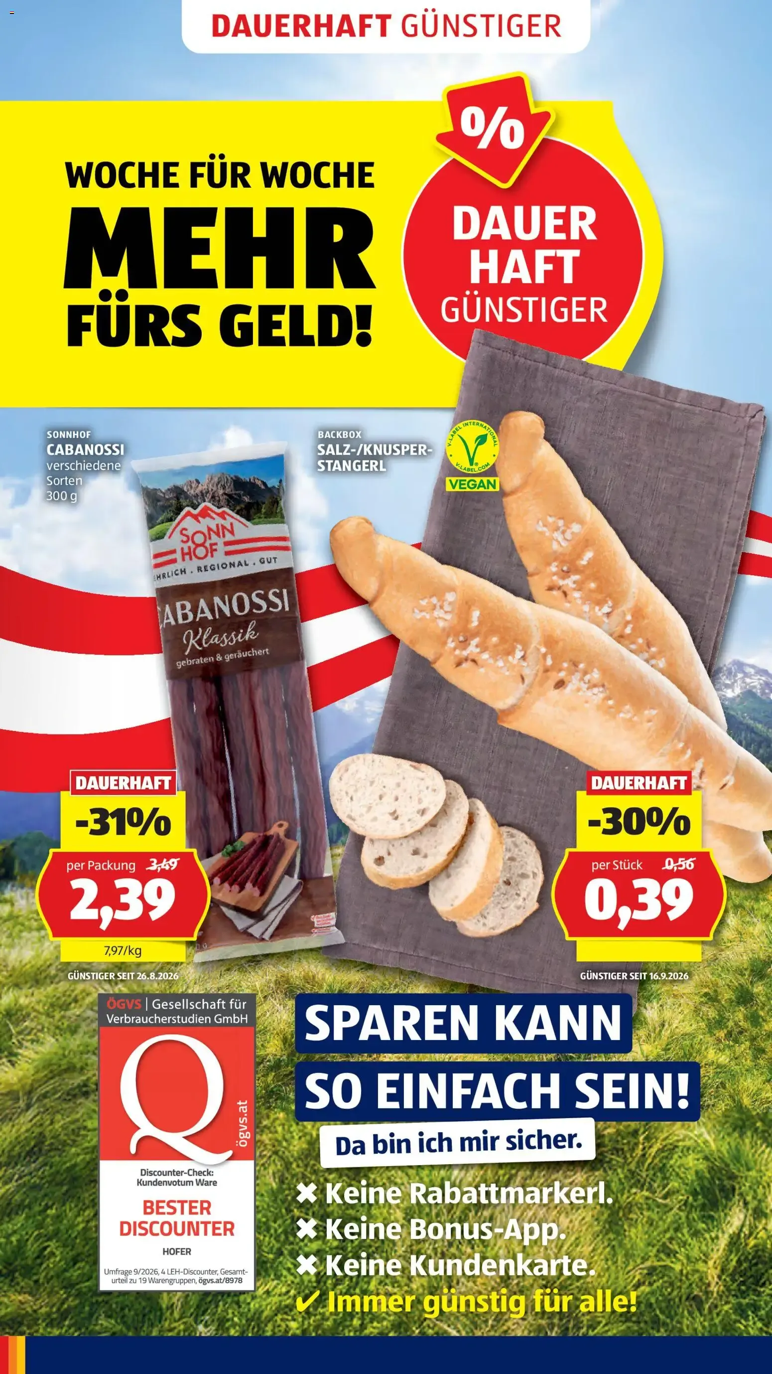 HOFER: FRISCHE-VIELFALT VOM TESTSIEGER von 9. Oktober bis 15. Oktober 2026 - Flugblätt seite  4