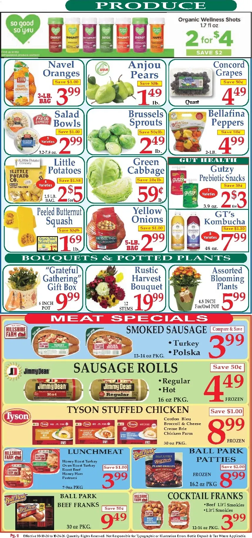 Weekly promotion Current Market Basket leaflet valid from Sunday 10/18/2026 to Saturday 10/24/2026 spanning from October 18 to October 24 2026 - Page 2 for Catalogue 365