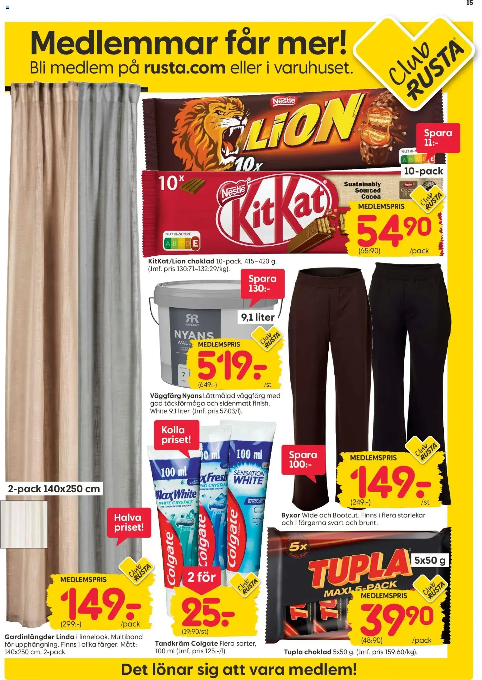Rusta erbjudanden från 28/09/2026 - 04/10/2026 > Reklamblad nuvarande rabatter från 28 september till 4 oktober 2026 - Reklamblad sidor 15