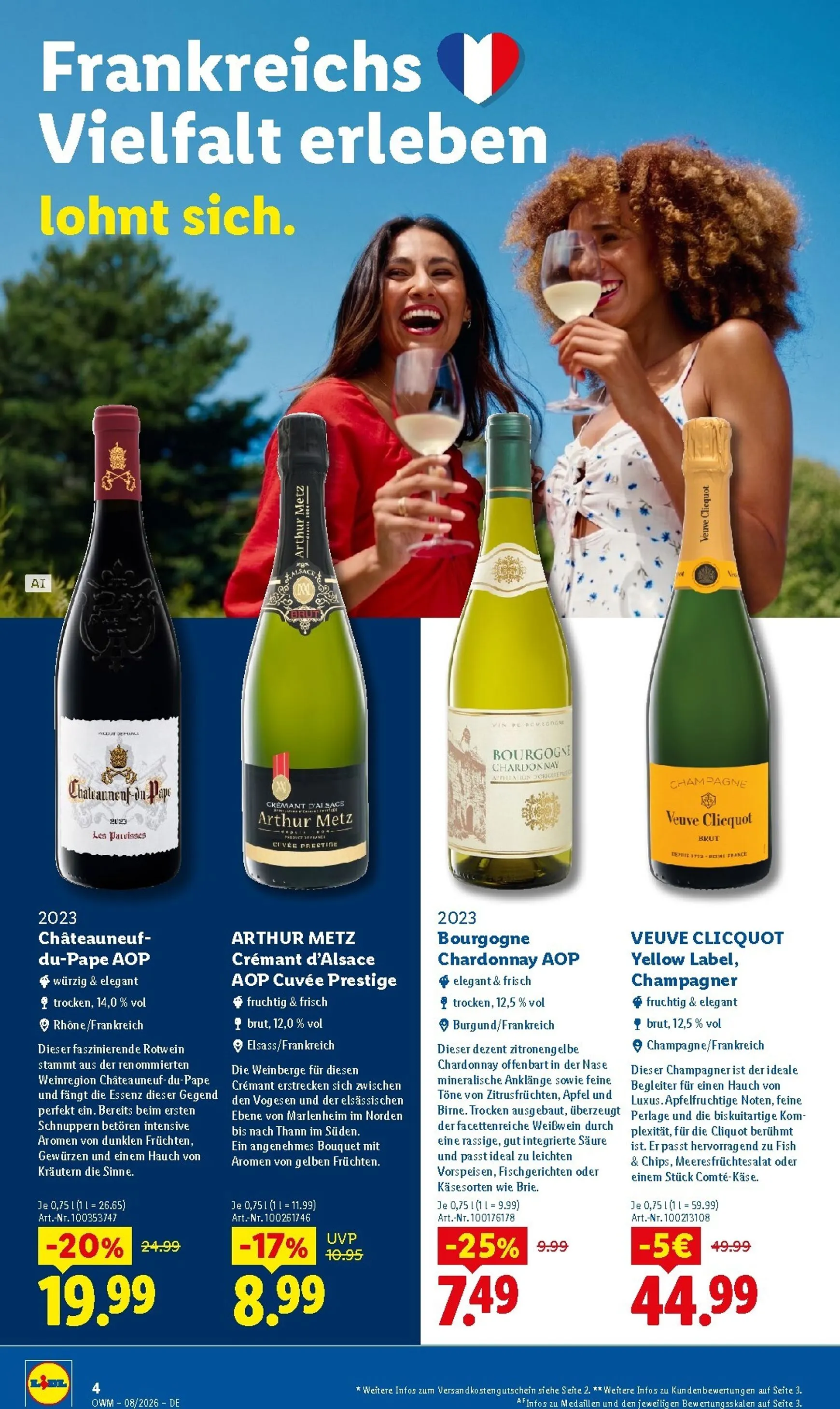 Lidl - Wein & Spirituosen Prospekt – von Samstag 01.08.2026 bis Montag 31.08.2026 von 1. August bis 31. August 2026 - Prospekt seite 4