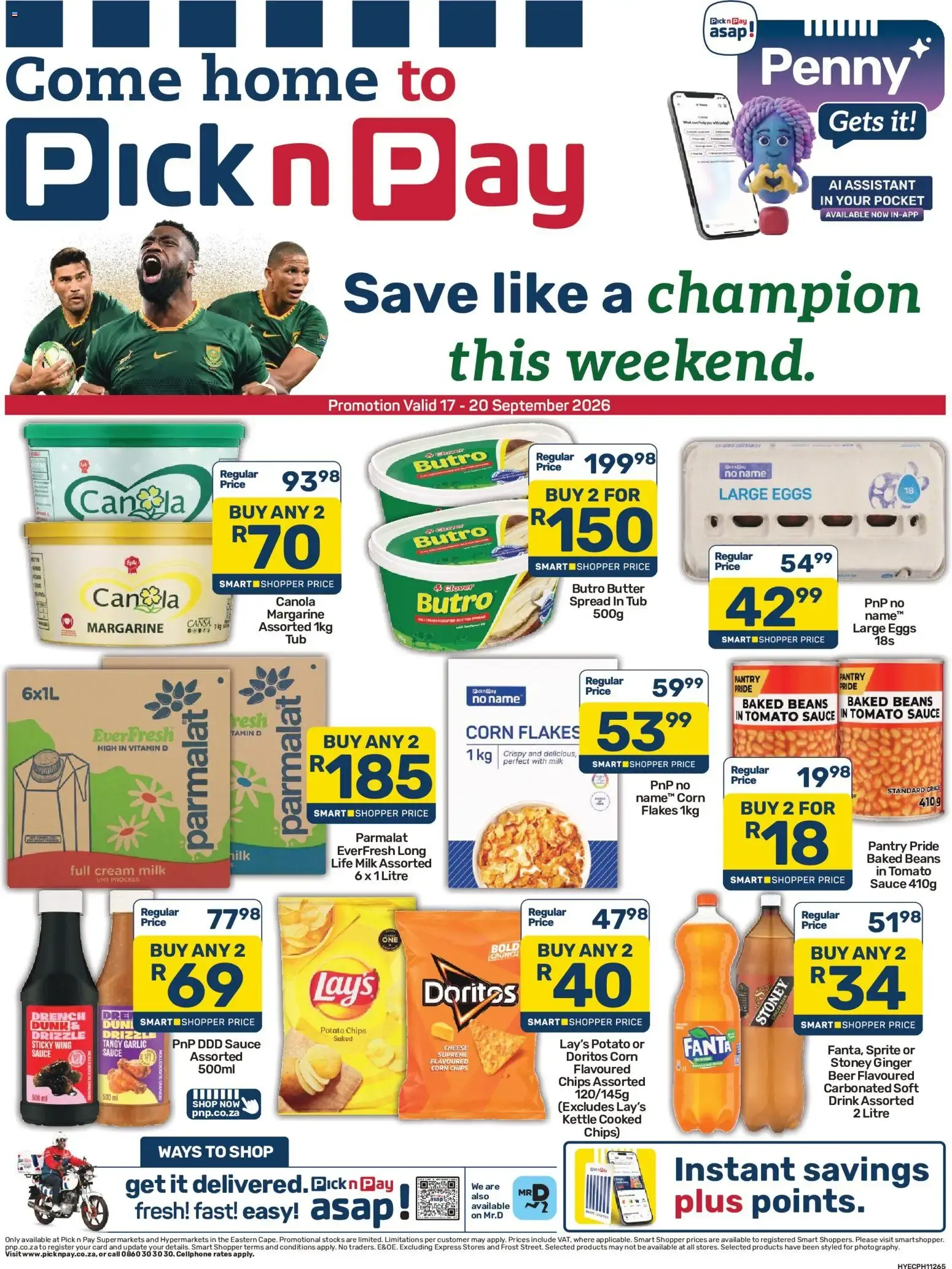 Pick n Pay - Come Home & Save This Weekend from 17 September to 20 September 2026 - Catalogue Page 1